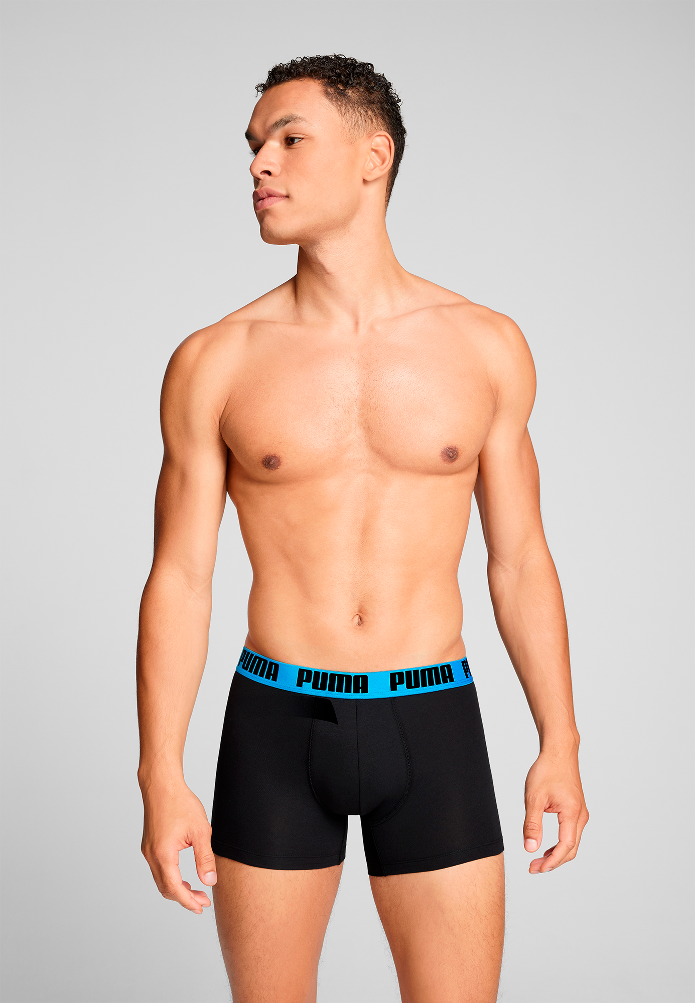 PUMA Boxershorts »PUMA MEN EVERYDAY BASIC BOXERS 2P«, (2er Pack), mit Logobund