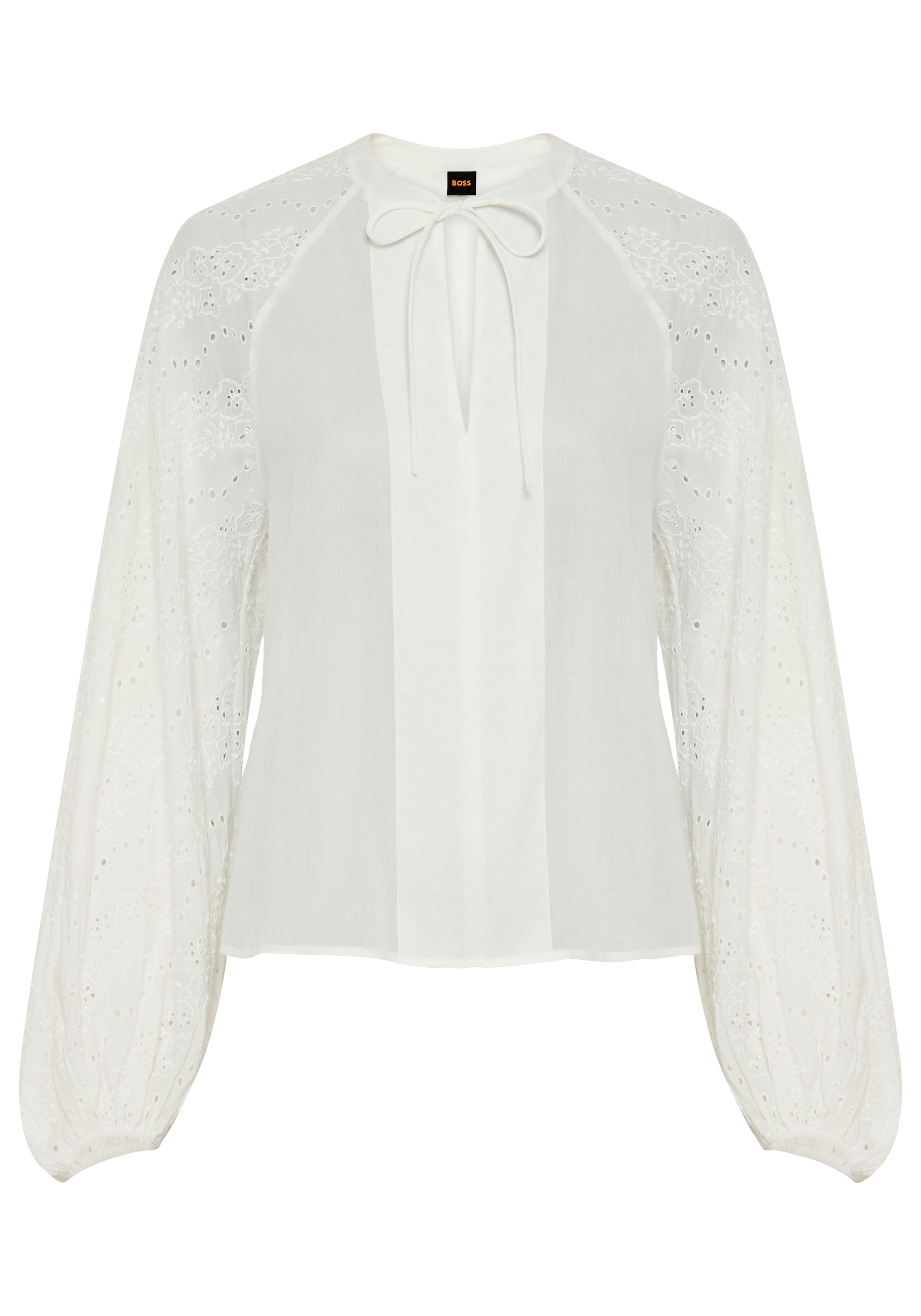 BOSS ORANGE Langarmbluse "Belvast Premium Damenmode" Baumwoll-Musselin mit günstig online kaufen