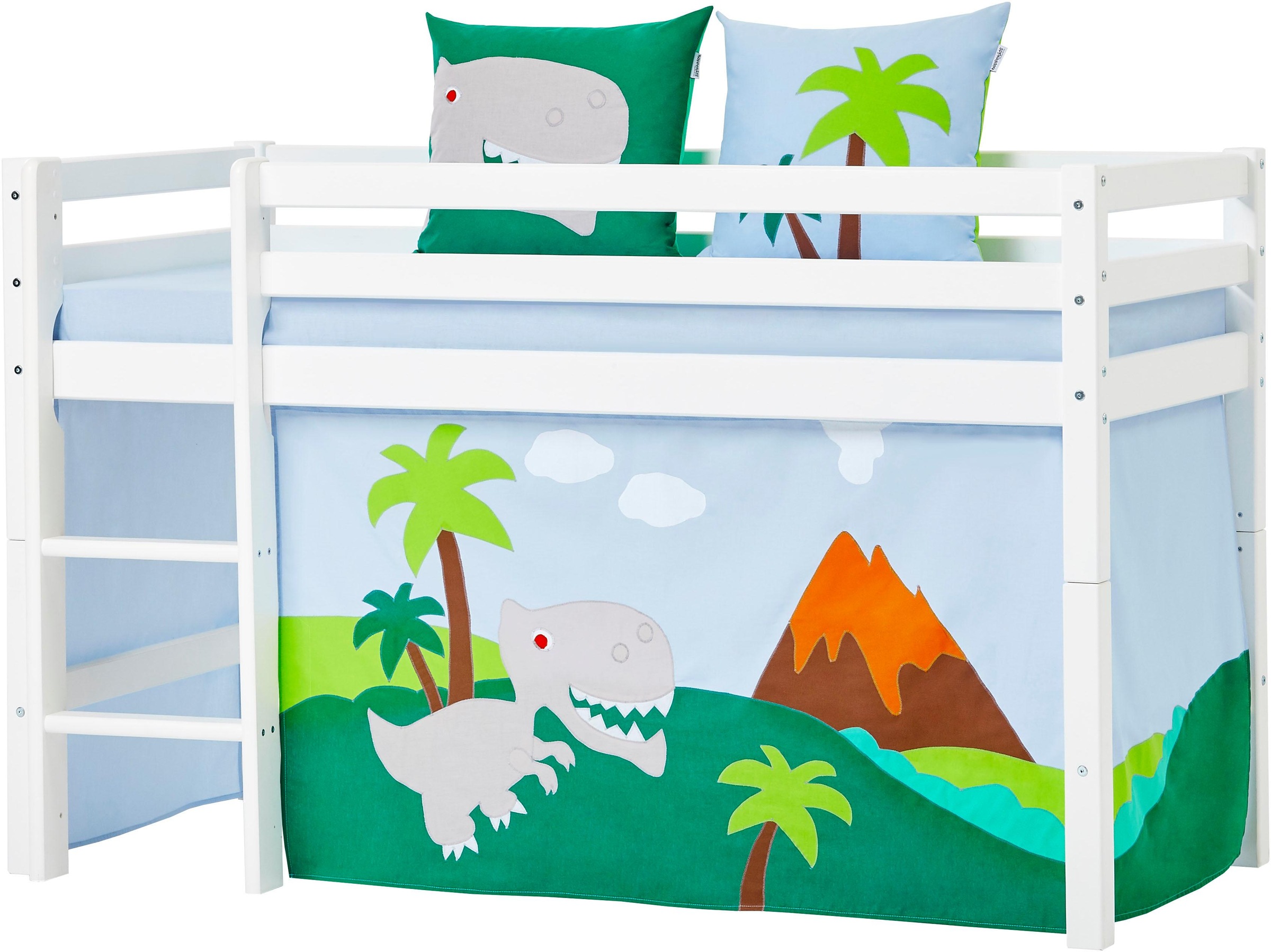 Hoppekids Hochbett Dinosaurier Inkl Vorhang Set Matratze Und Rollrost Bestellen Baur