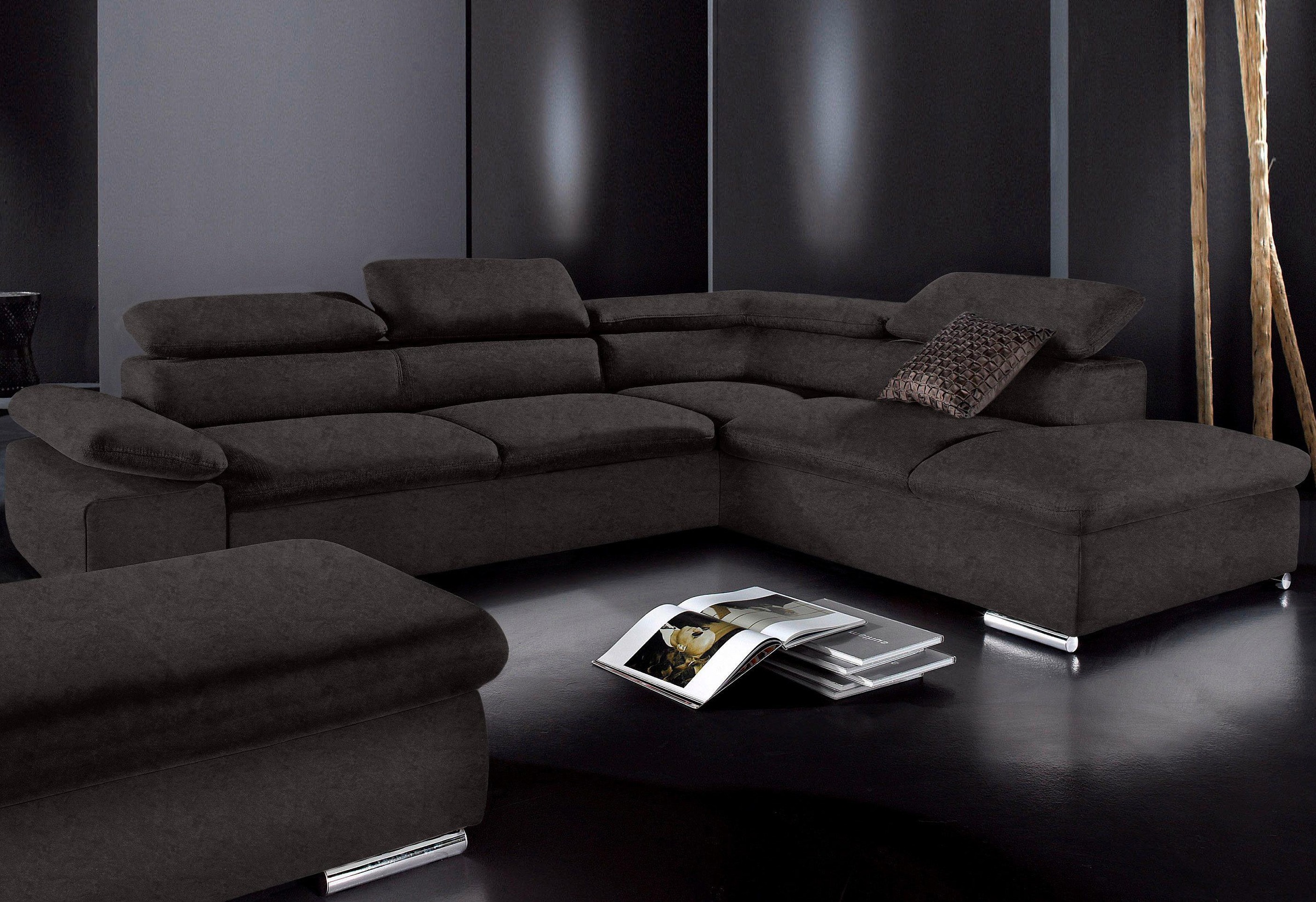 sit&more Ecksofa "Alcudia L-Form, B: 272 cm, Arm- und Kopfteilverstellung, Eckcouch" optional Schlaffunktion, Komfortsitz