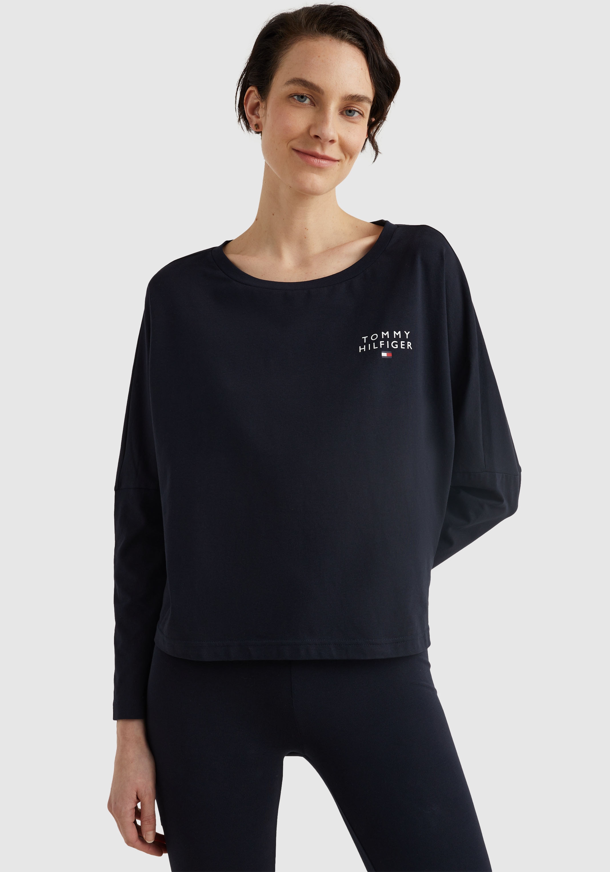 Tommy Hilfiger Underwear Langarmshirt »LONG SLEEVE T-SHIRT«, mit interessanten Ärmeldetails und Tommy Hilfiger Markenlabel