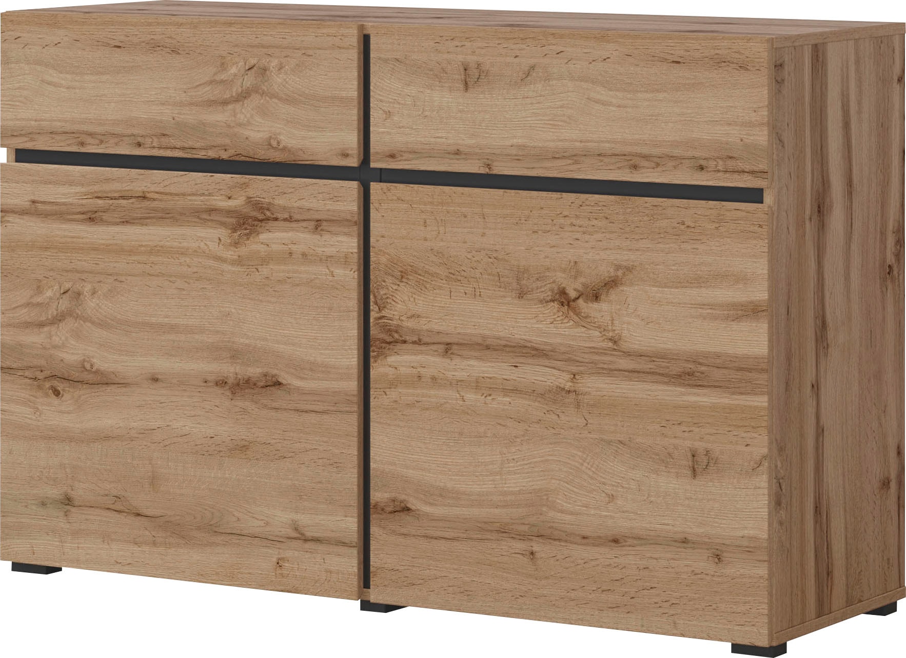 INOSIGN Sideboard "Cross,Breite 119,5 cm, moderne grifflose Kommode,2 Türen günstig online kaufen