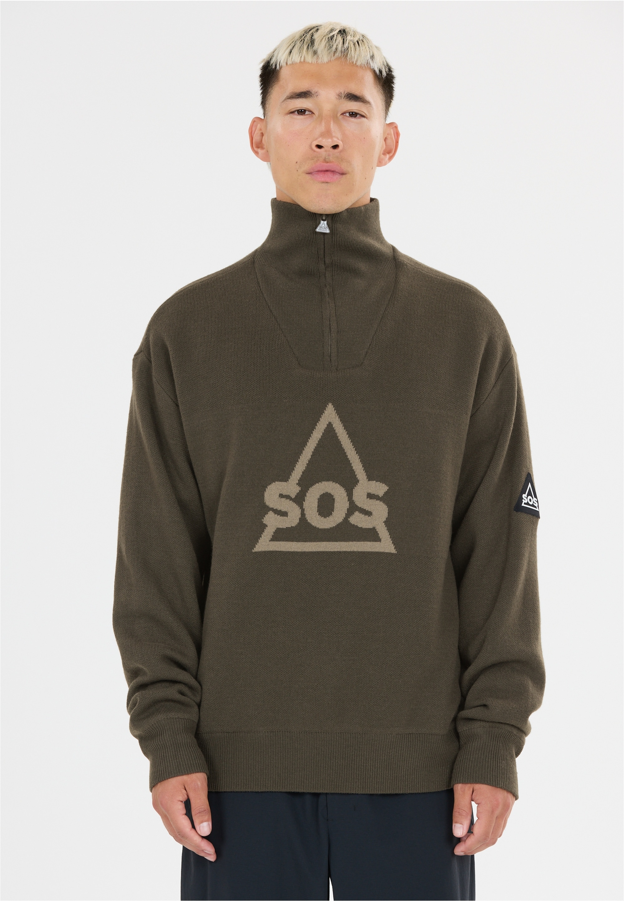 SOS Langarmshirt "Tignes" mit hochabschließendem Kragen