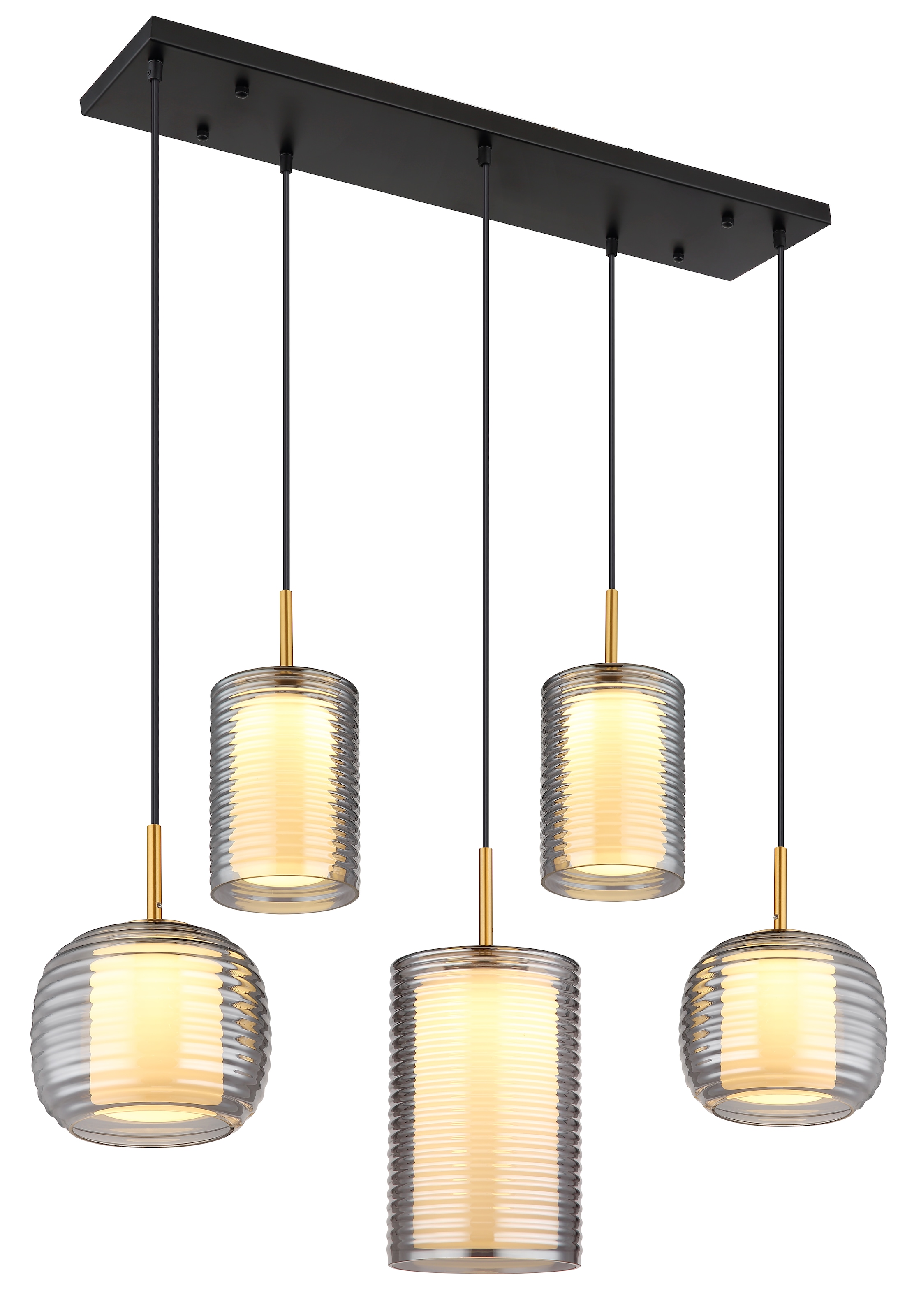 GLOBO LIGHTING LED Pendelleuchte »LAMPIGNA«, Leuchtmittel LED-Modul | LED fest integriert, Hängelampe/Hängeleuchte/Wohnzimmer/Esstisch/rauchfarben