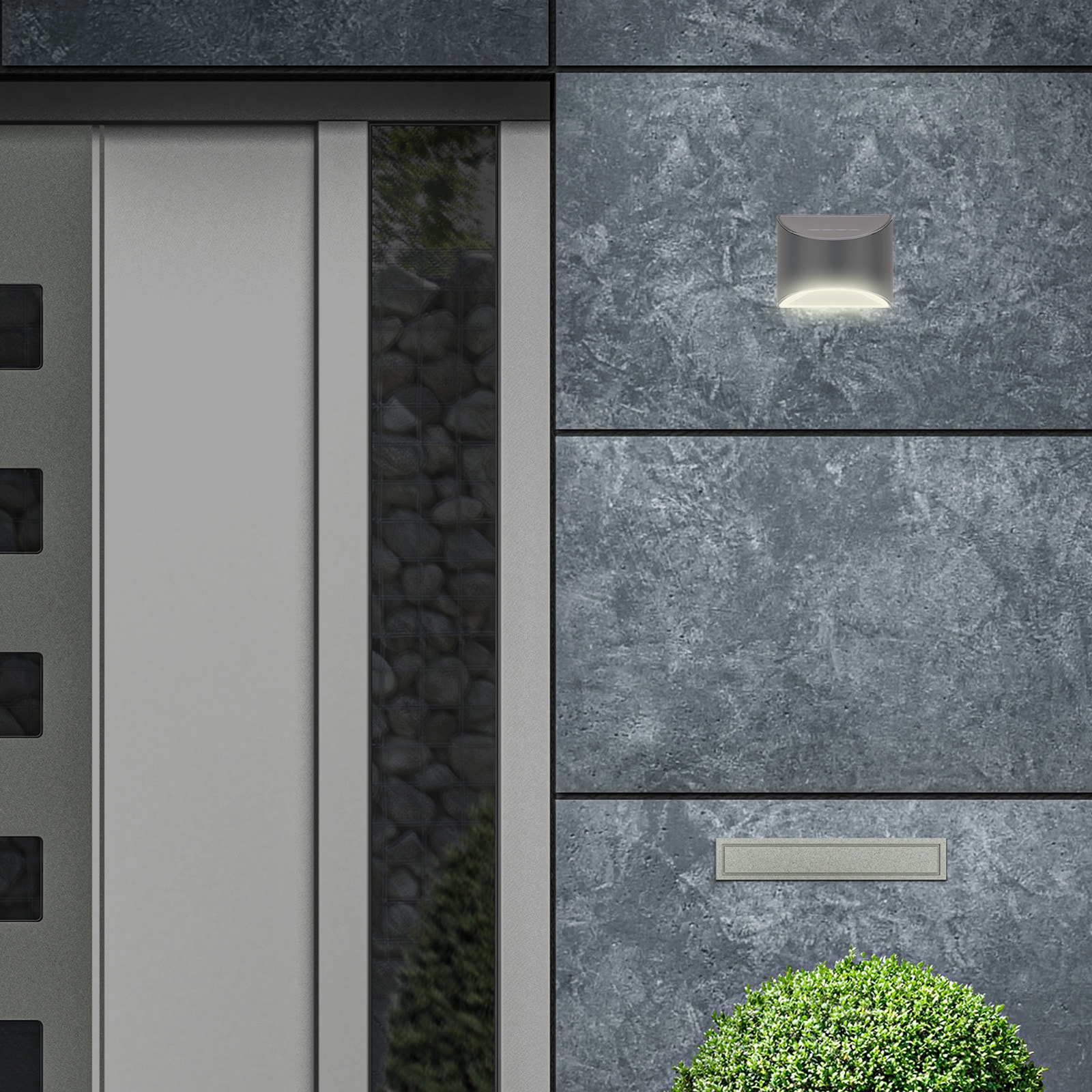 Briloner Leuchten LED Wandleuchte »LED Wand-Solarleuchte, anthrazit, 4xLED«, Leuchtmittel LED-Modul | LED fest integriert