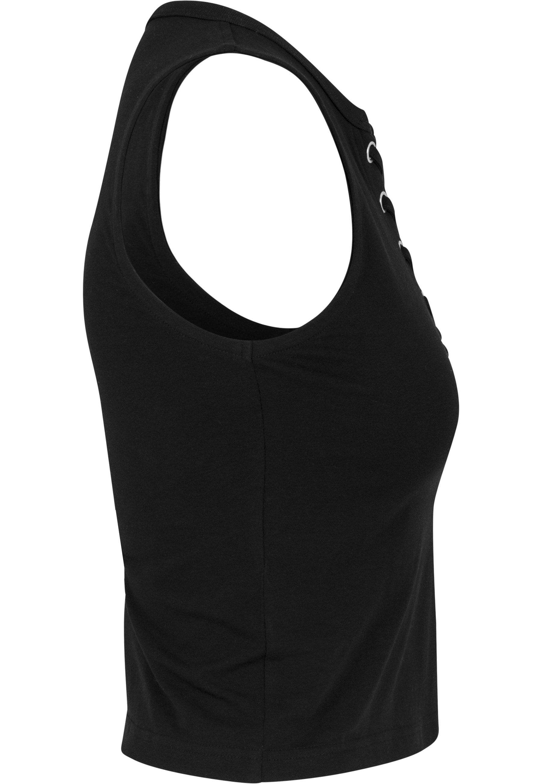 URBAN CLASSICS Yoga & Relax Shirt »Urban Classics Damen Ladies Lace Up Cropped Top« 1 Stk.