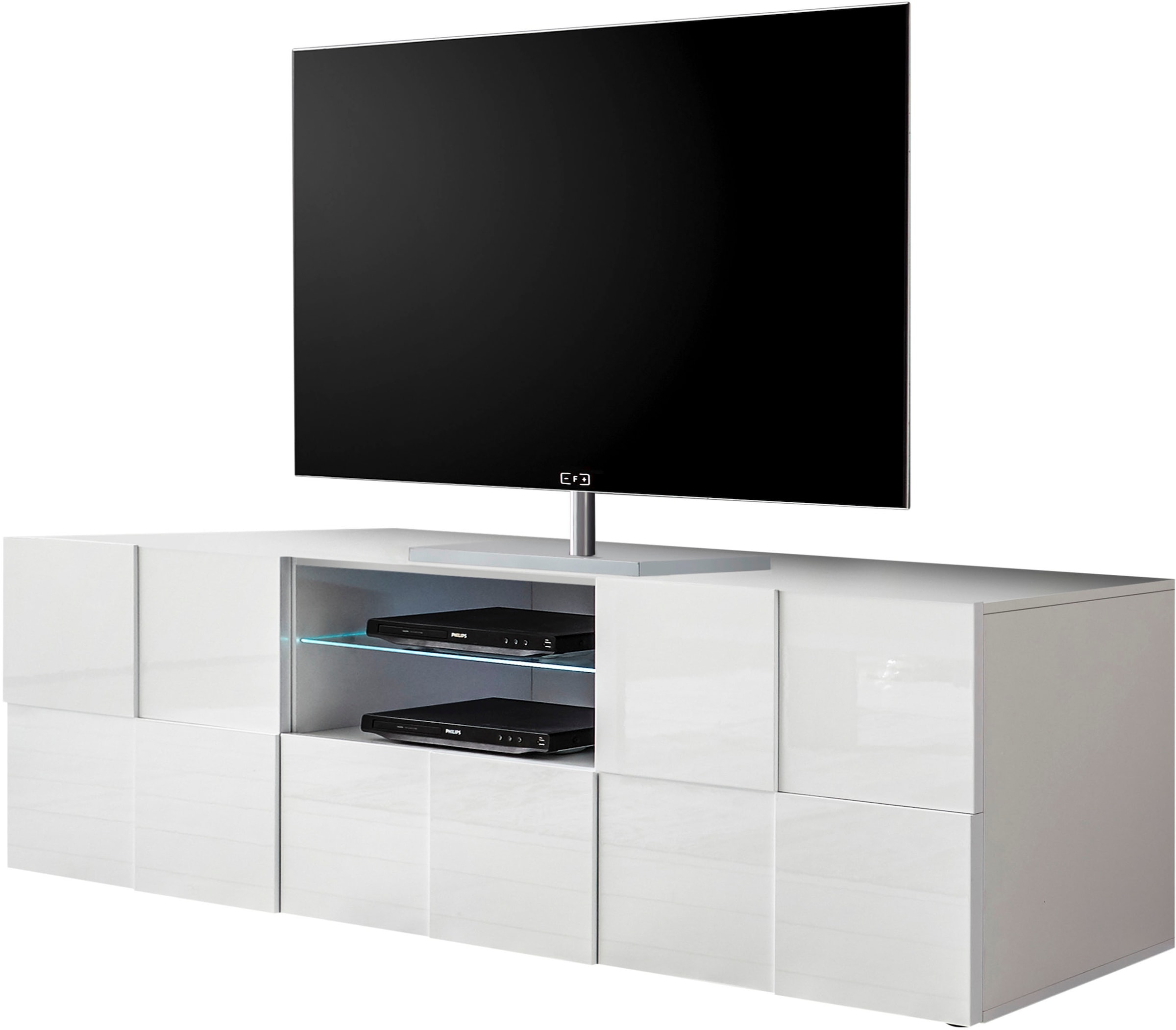 INOSIGN Lowboard »Dama Breite 181 cm, TV-Board 2 Türen, 1 Schubkasten, TV-Schrank«, Front in...