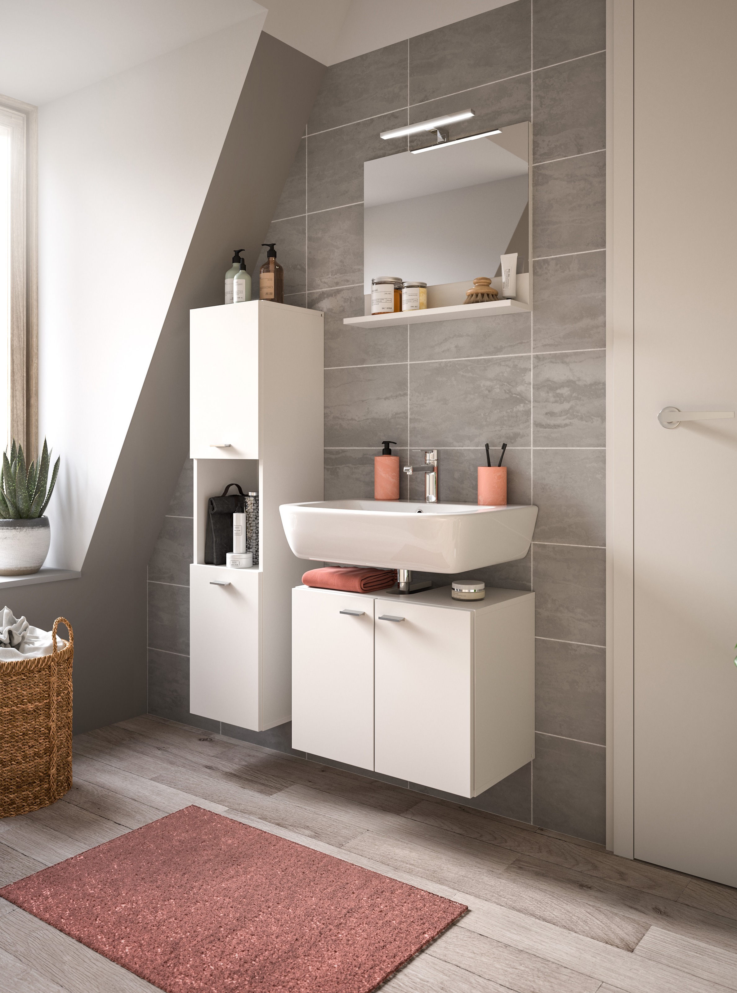 welltime Badmöbel-Set "Tampa, Breite 102cm, 3-teilig" 3 Stk. tlg. günstig online kaufen
