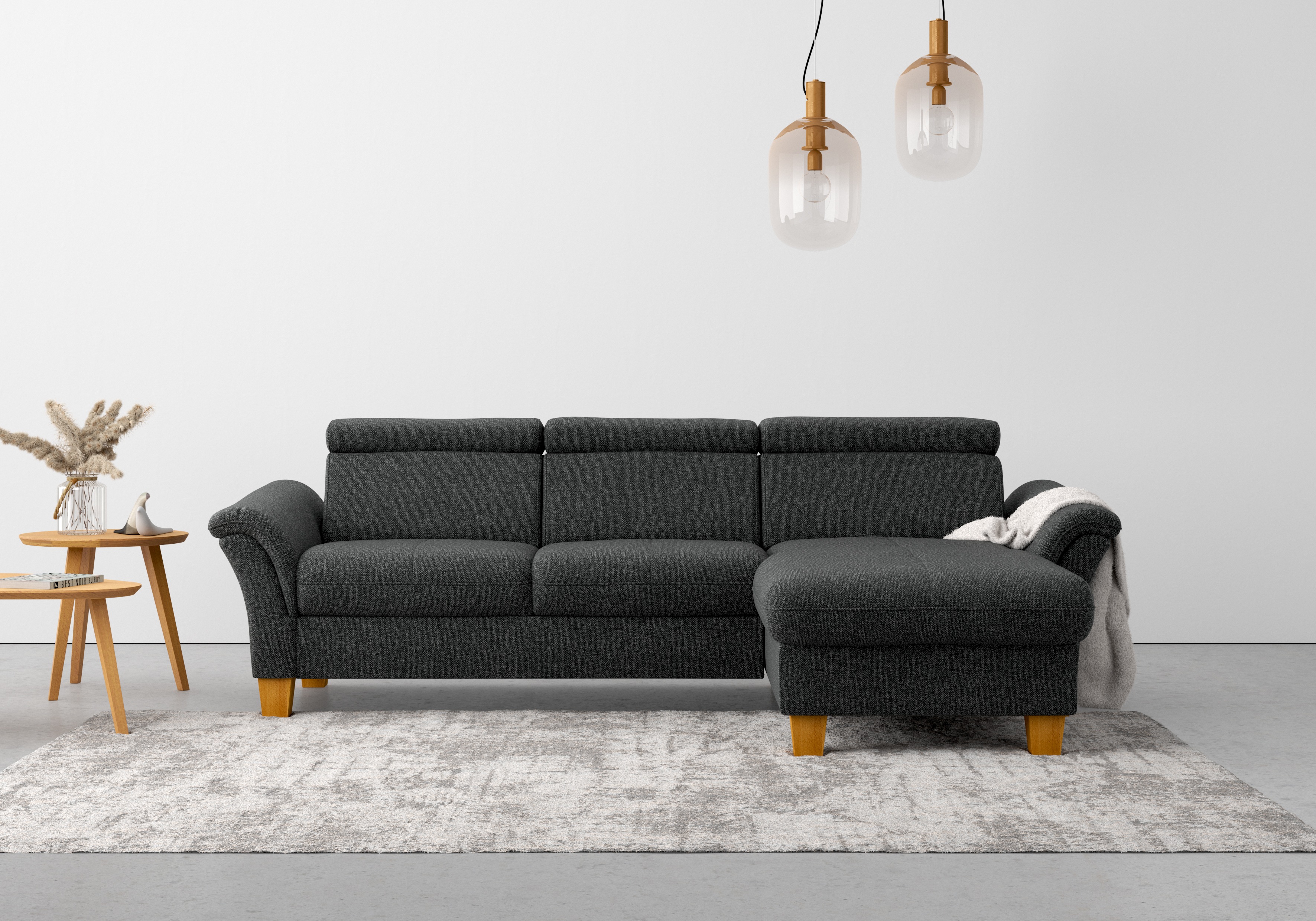 Thumbnail - Home affaire Ecksofa "Lindgren L-Form" wahlweise mit Bett mit klappbaren Rollen, Kasten und Kopfverstellung