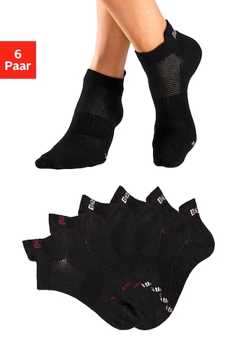 Sneakersocken, (6 Paar), mit Klima Kanälen unter der Sohle und Pikee-Struktur