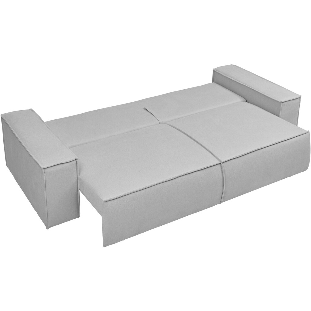 andas 3-Sitzer »FINNLEY Schlafsofa 257 cm (200/136cm) mit Bettkasten«