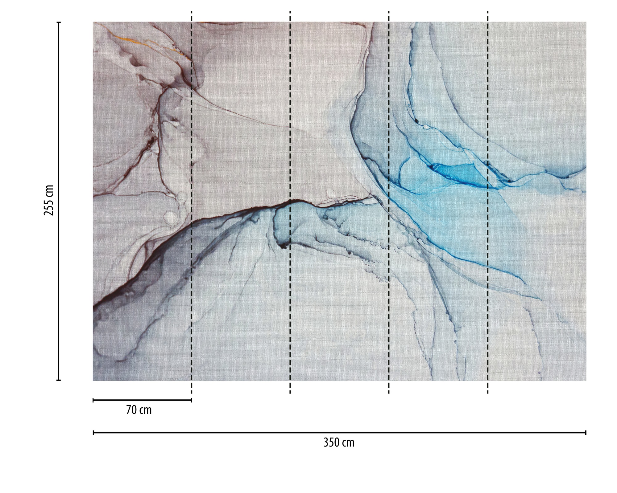 Thumbnail - A.S. Création Vliestapete "Fototapete Aquarell Marmoroptik Blau Grau" matt strukturiert
