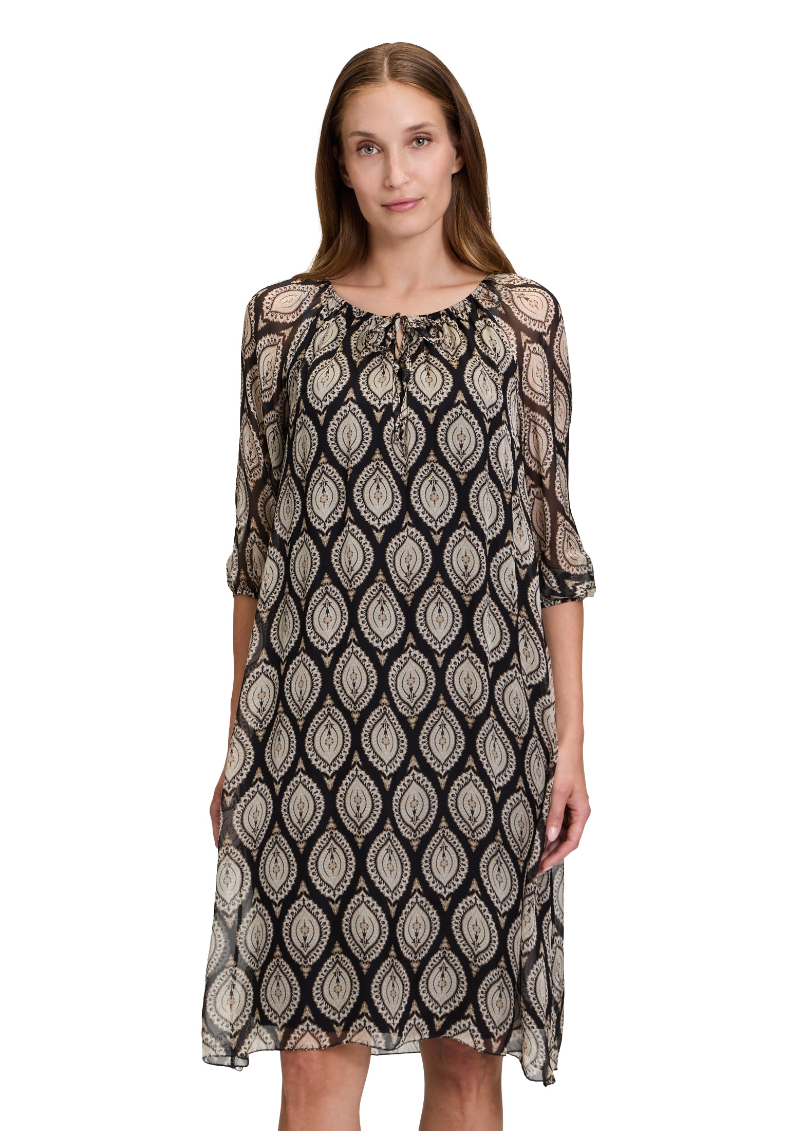 Cartoon Chiffonkleid "Cartoon Damen Chiffonkleid mit 3/4 Arm", Material günstig online kaufen