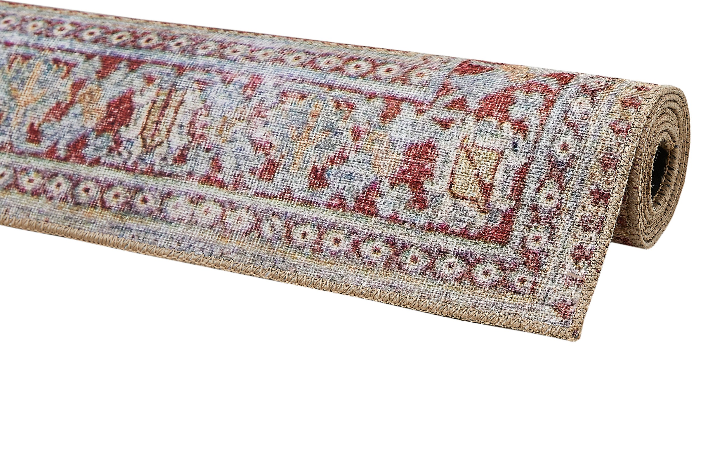 Teppich LUXOR LIVING "LAGERRÄUMUNG", bunt (terra, multi, höhe 5 mm), B:80cm H:5mm L:150cm, Kunstfaser, Teppiche, Teppich, Sonderposten, moderne Vintage Designs, Orient Optik, mit Bordüre 3