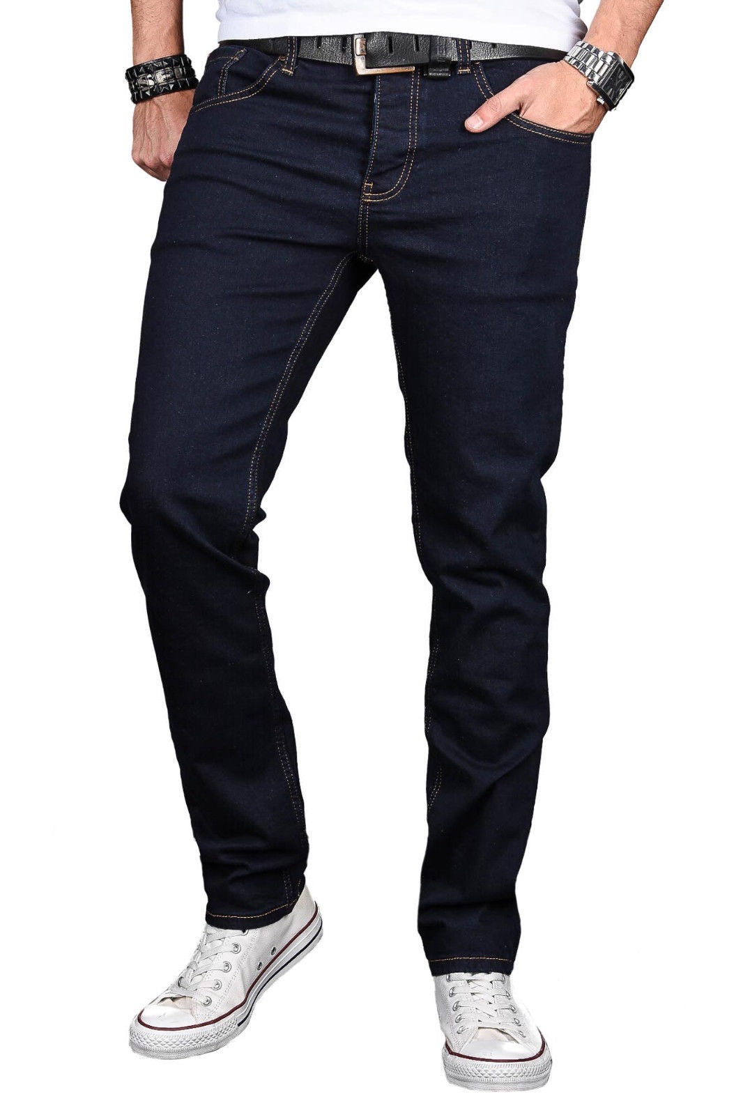 Alessandro Salvarini Slim-fit-Jeans "ASLuca", Stretch mit Elasthan