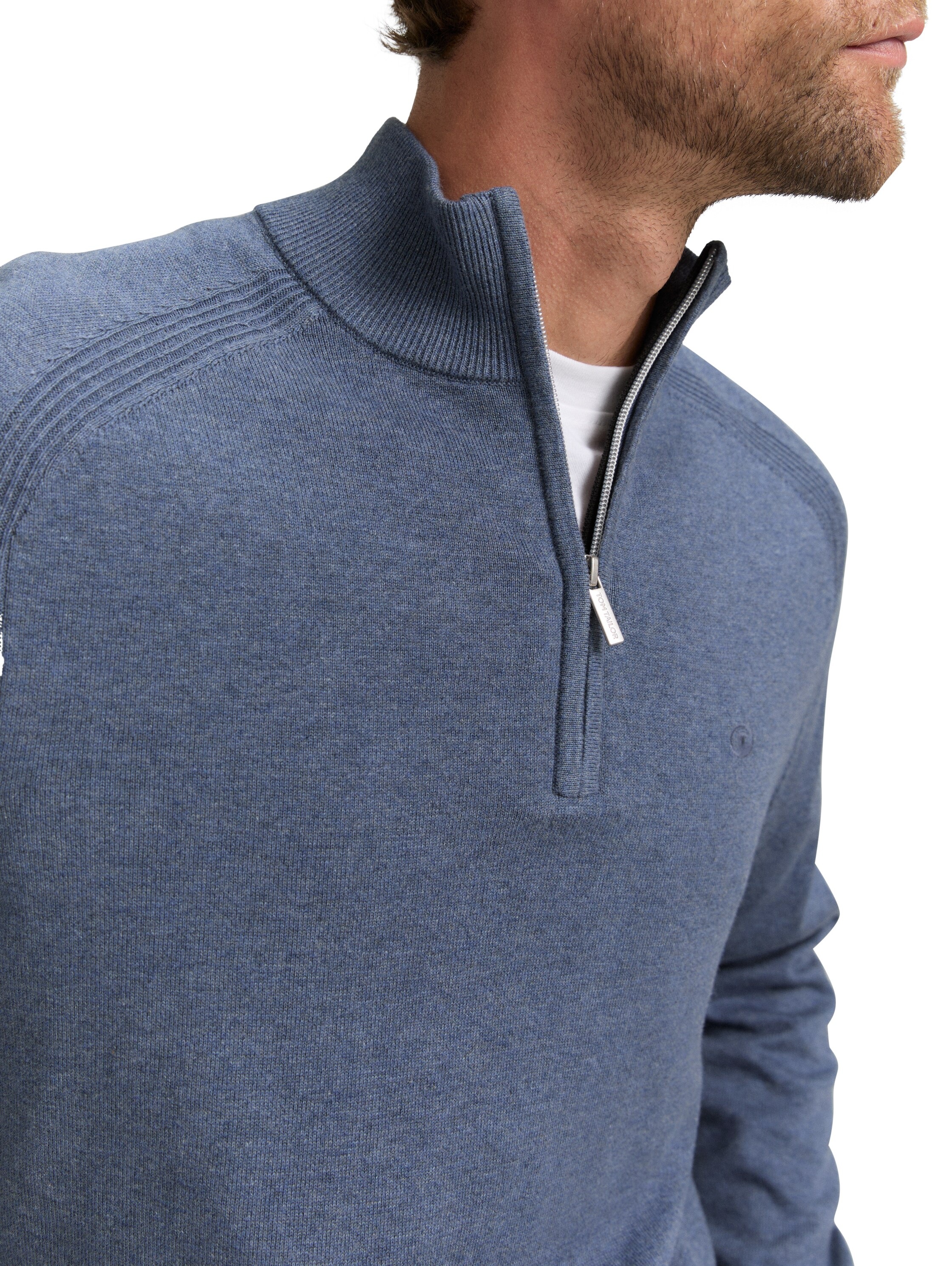 TOM TAILOR Troyer, mit Logo Stickerei