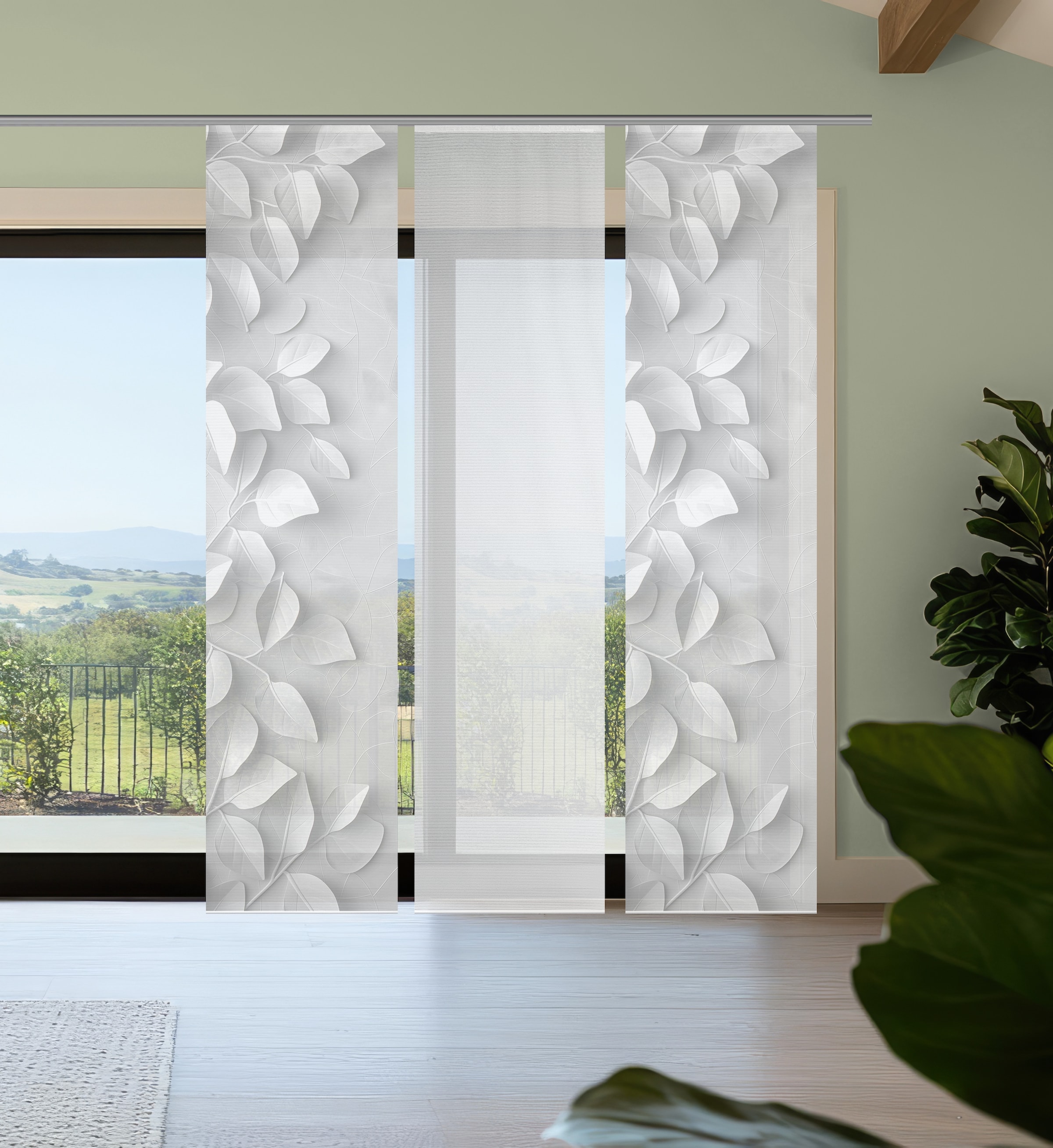 Vision S Schiebegardine "RIXA" Paneelwagen 3 Stk. tlg. Schiebevorhang,Bambu günstig online kaufen