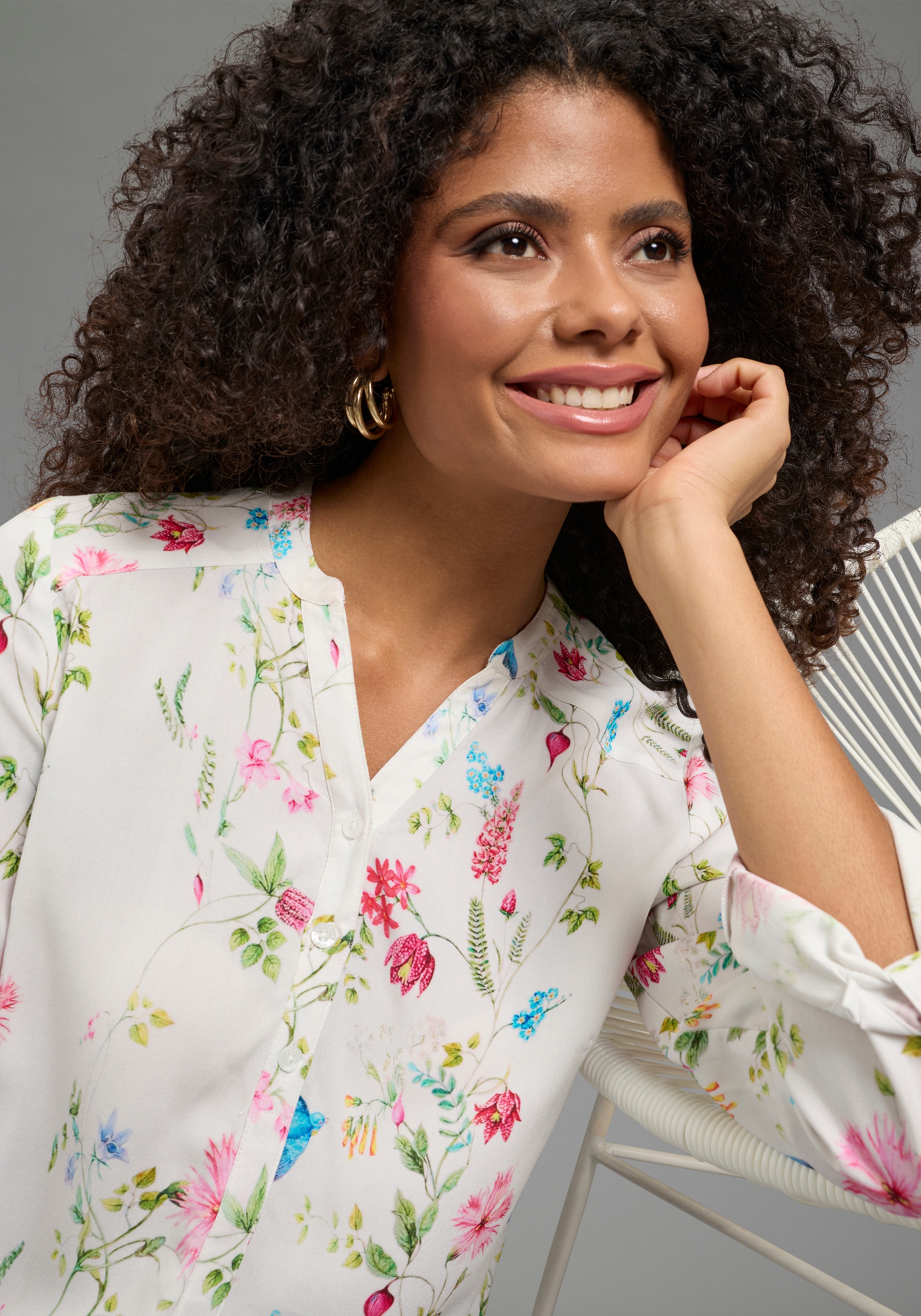 Thumbnail - AJC Hemdbluse aus weich fließender Viskose