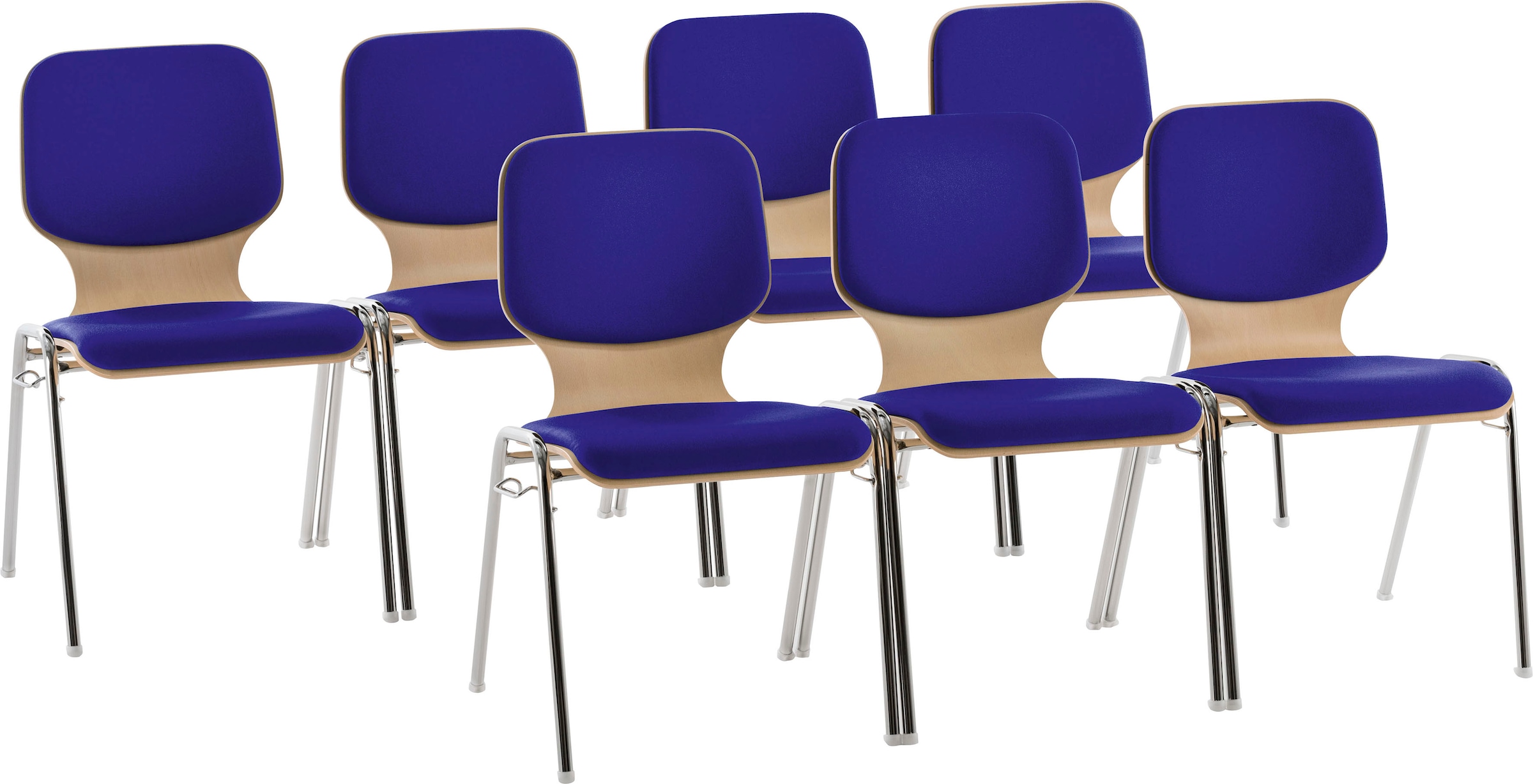 Mayer Sitzmöbel Besucherstuhl »2116«, Struktur (100% Polyester), Stapelstuhl stapelbar bis 10 Stk.