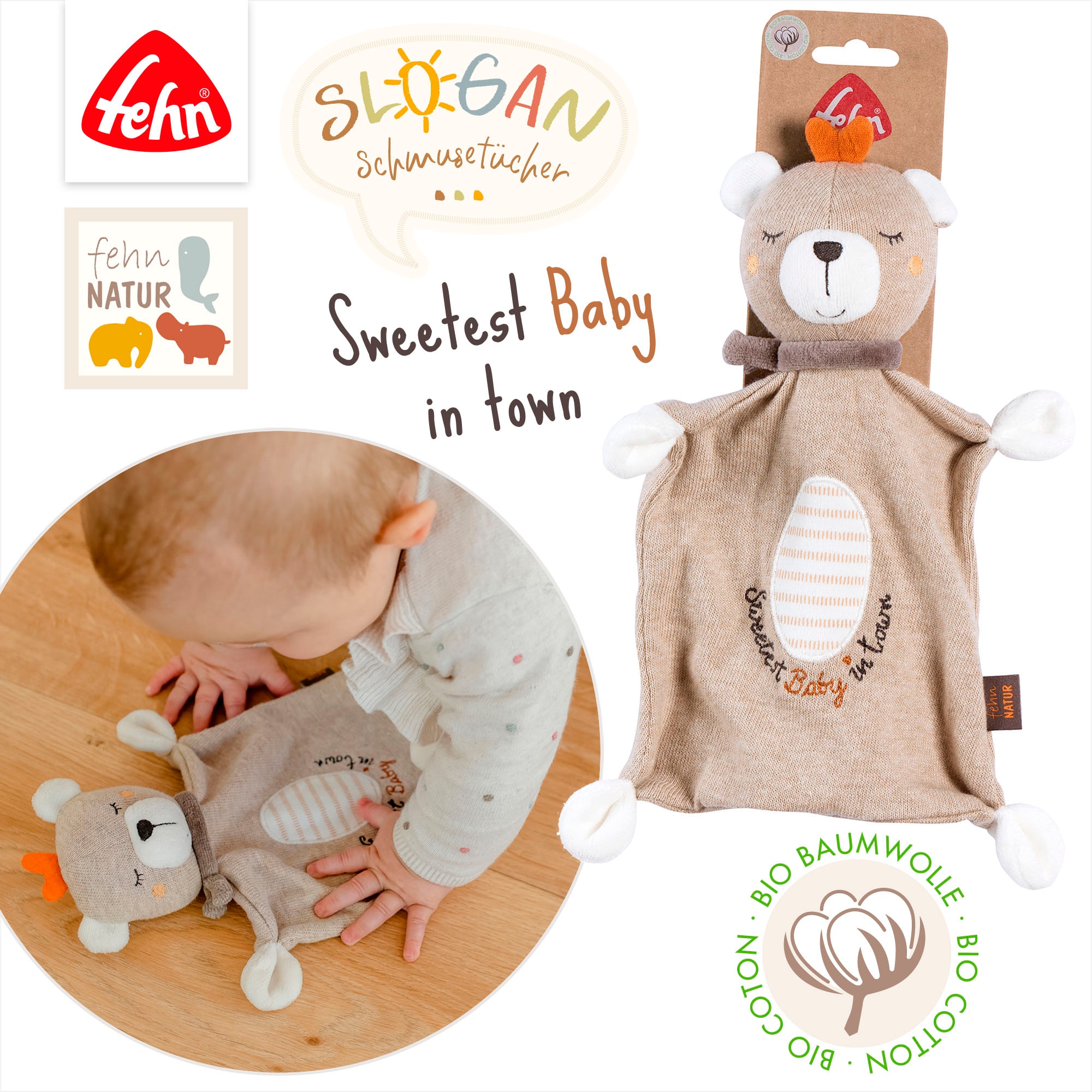 Fehn Schmusetuch »fehnNATUR, Teddy "Baby"«