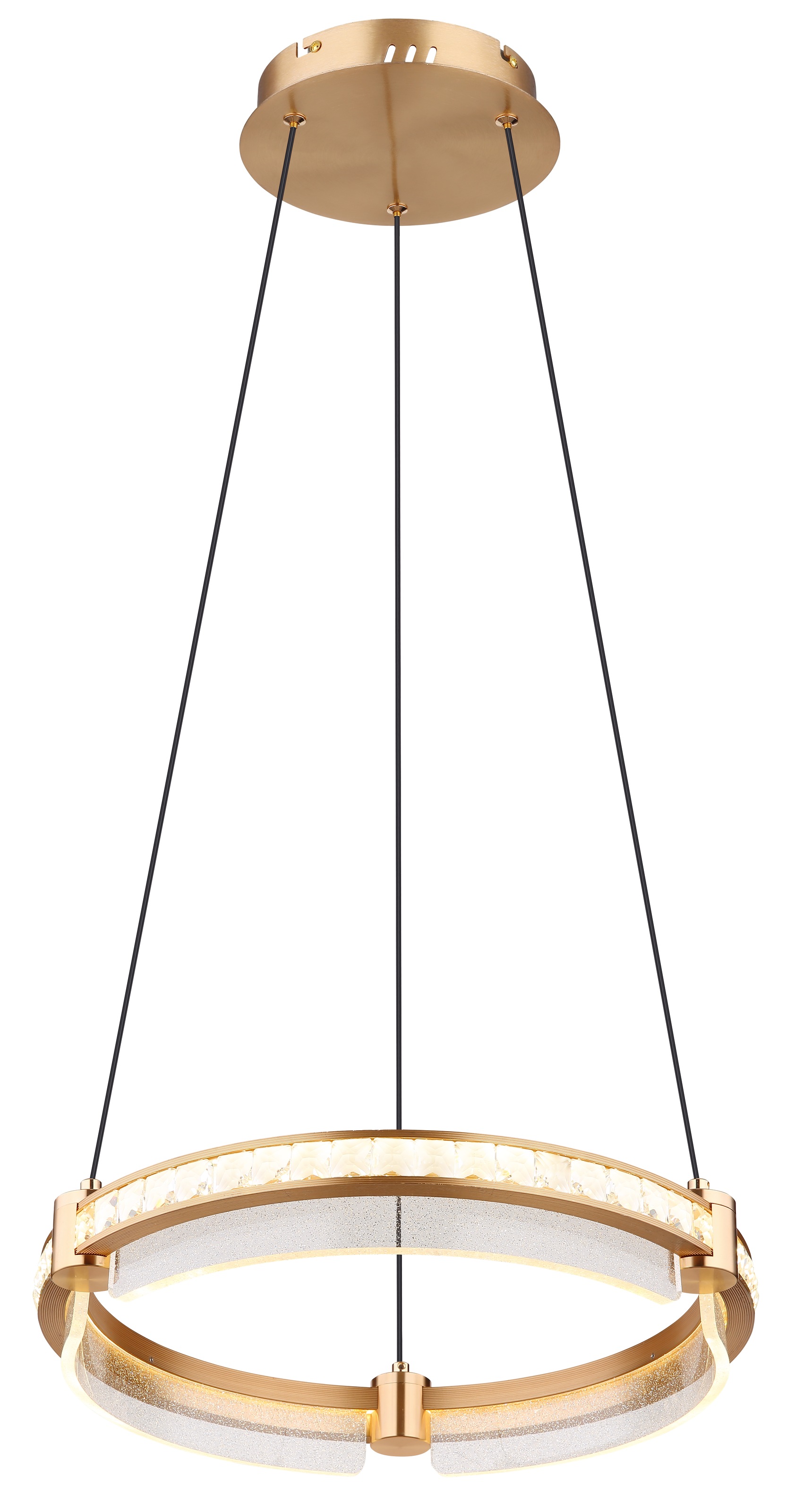 GLOBO LIGHTING Hängeleuchte »BLONDIE« LED-Modul 1 Stk. Hängeleuchte Gold, Kristalle/Acryl klar, dimmbar, LED 36W
