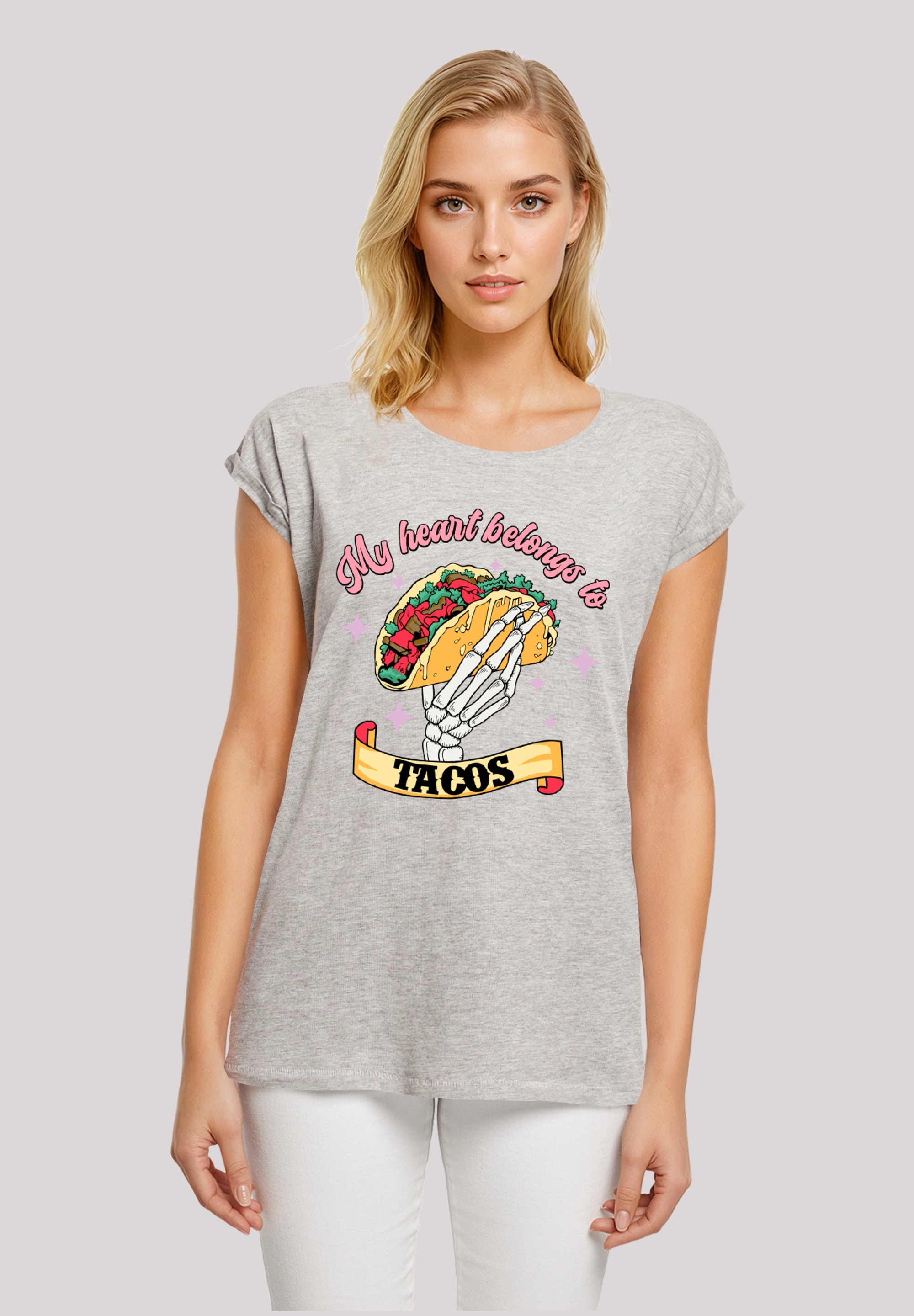 F4NT4STIC T-Shirt "My Herz belongs to tacos", Premium Qualität günstig online kaufen