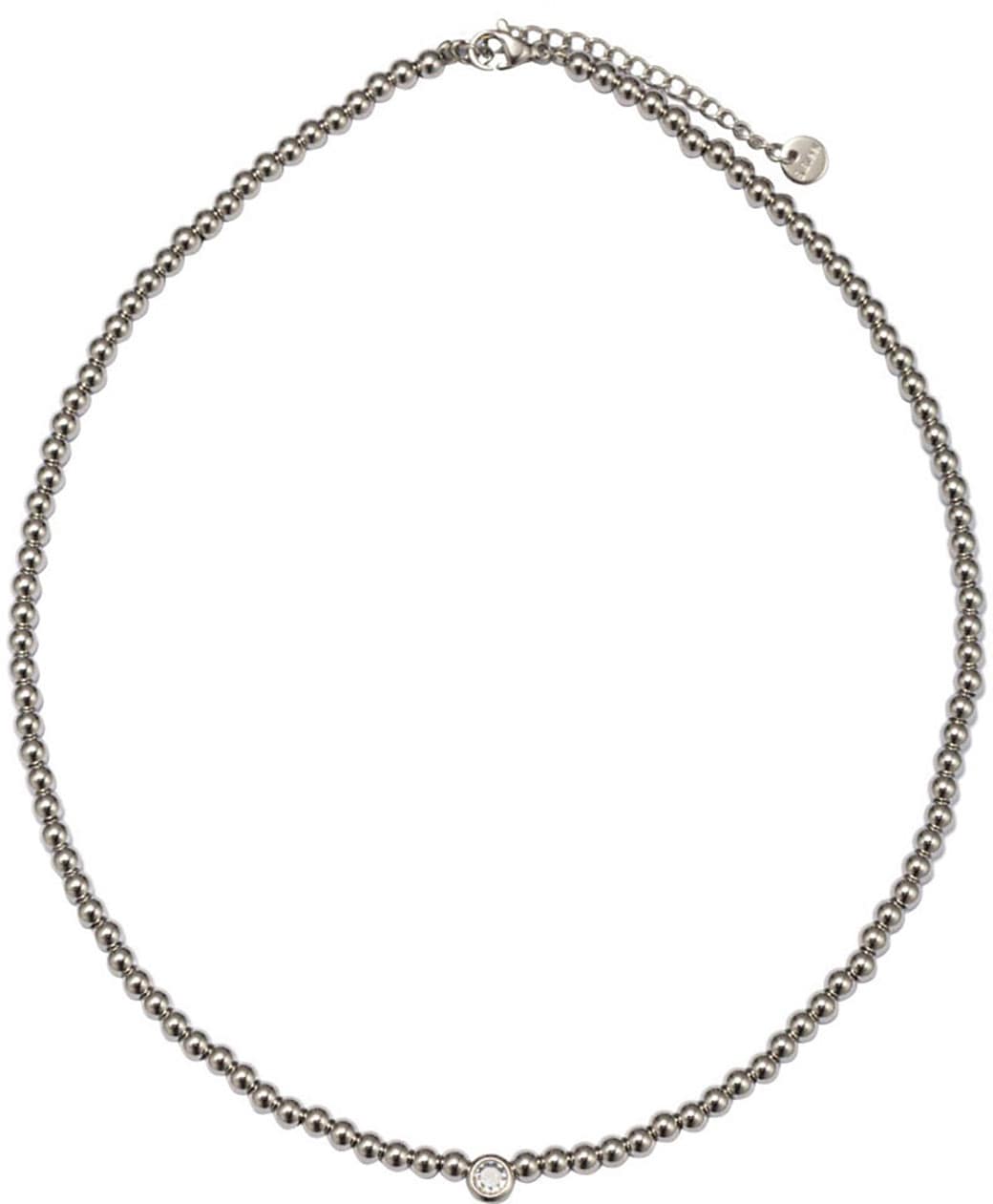 Firetti Kette mit Anhänger »Schmuck Geschenk Edelstahl Halsschmuck Halskette Kugeln«, Made in Germany - mit Zirkonia (synth.)