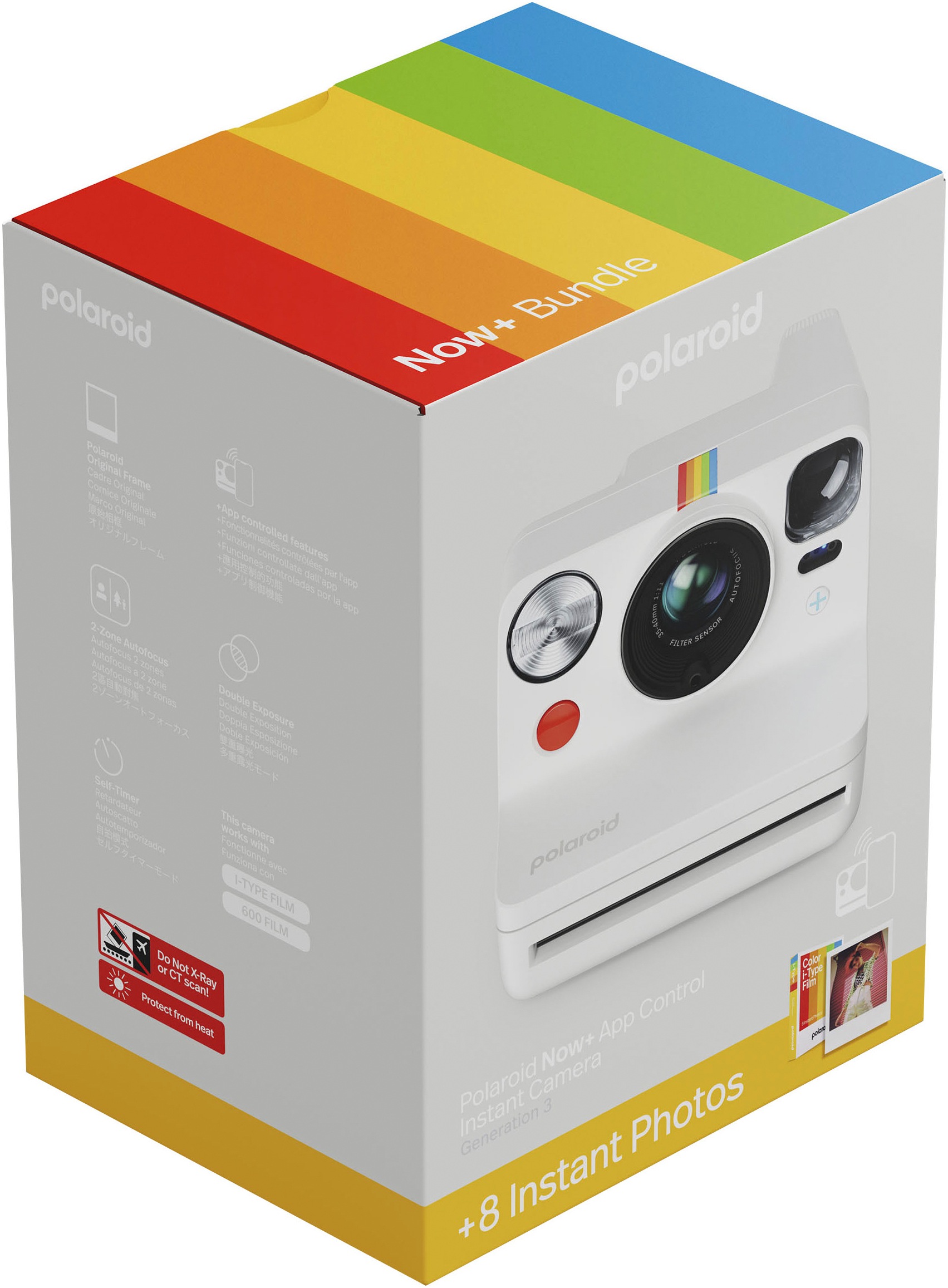 Polaroid Sofortbildkamera »Now+ Gen 3 + Farbfilm-Paket (8 Fotos)«