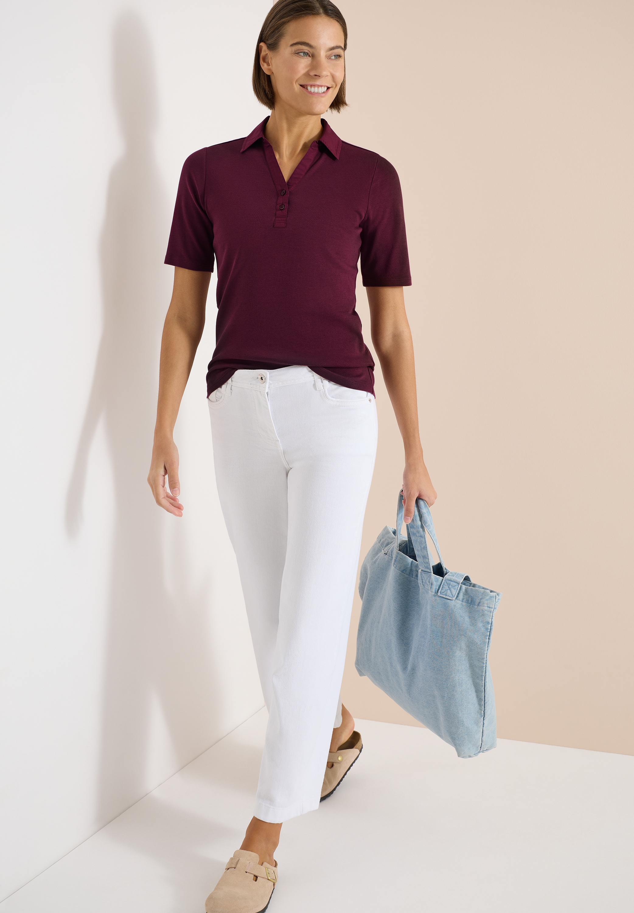 Cecil Poloshirt aus reiner Baumwolle günstig online kaufen