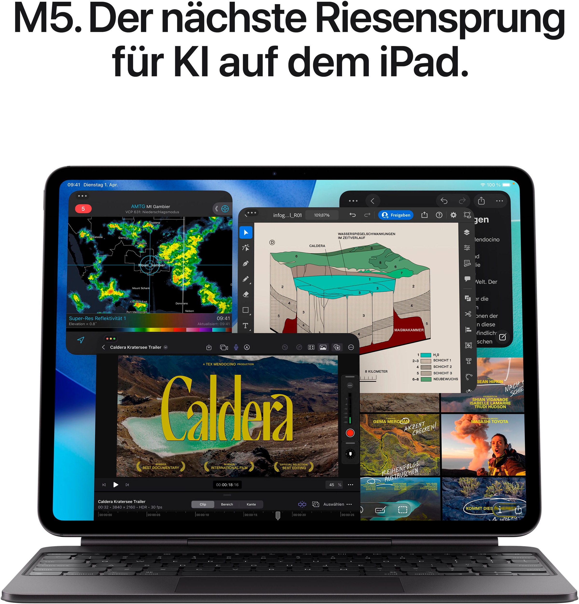 Apple iPad Pro 11-Zoll Wi-Fi 256GB Standardglas Silber 4