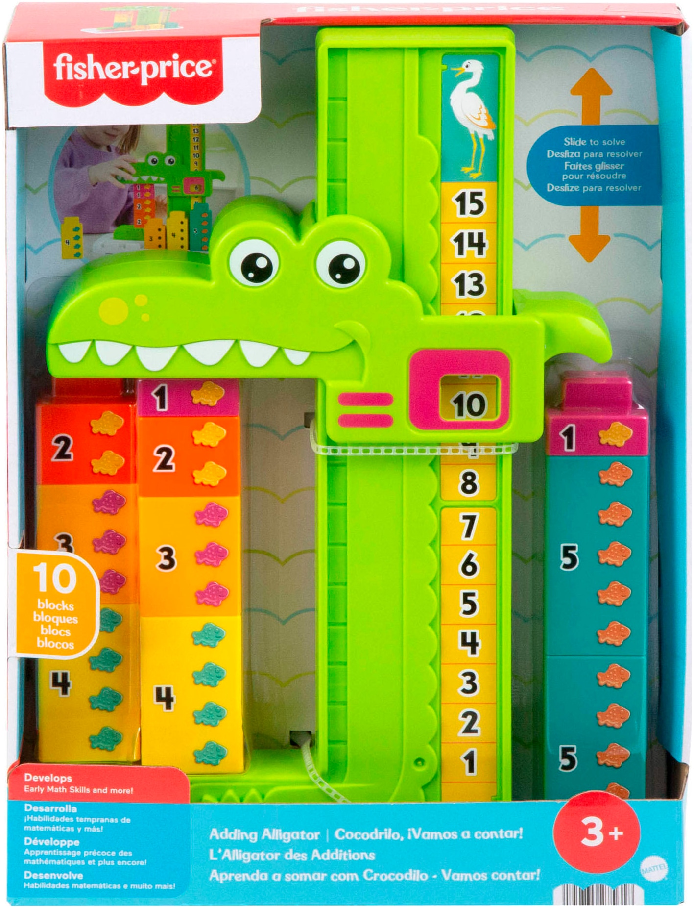 Fisher-Price® Lernspielzeug »Mein Zahlen-Krokodil«, (11 St.)