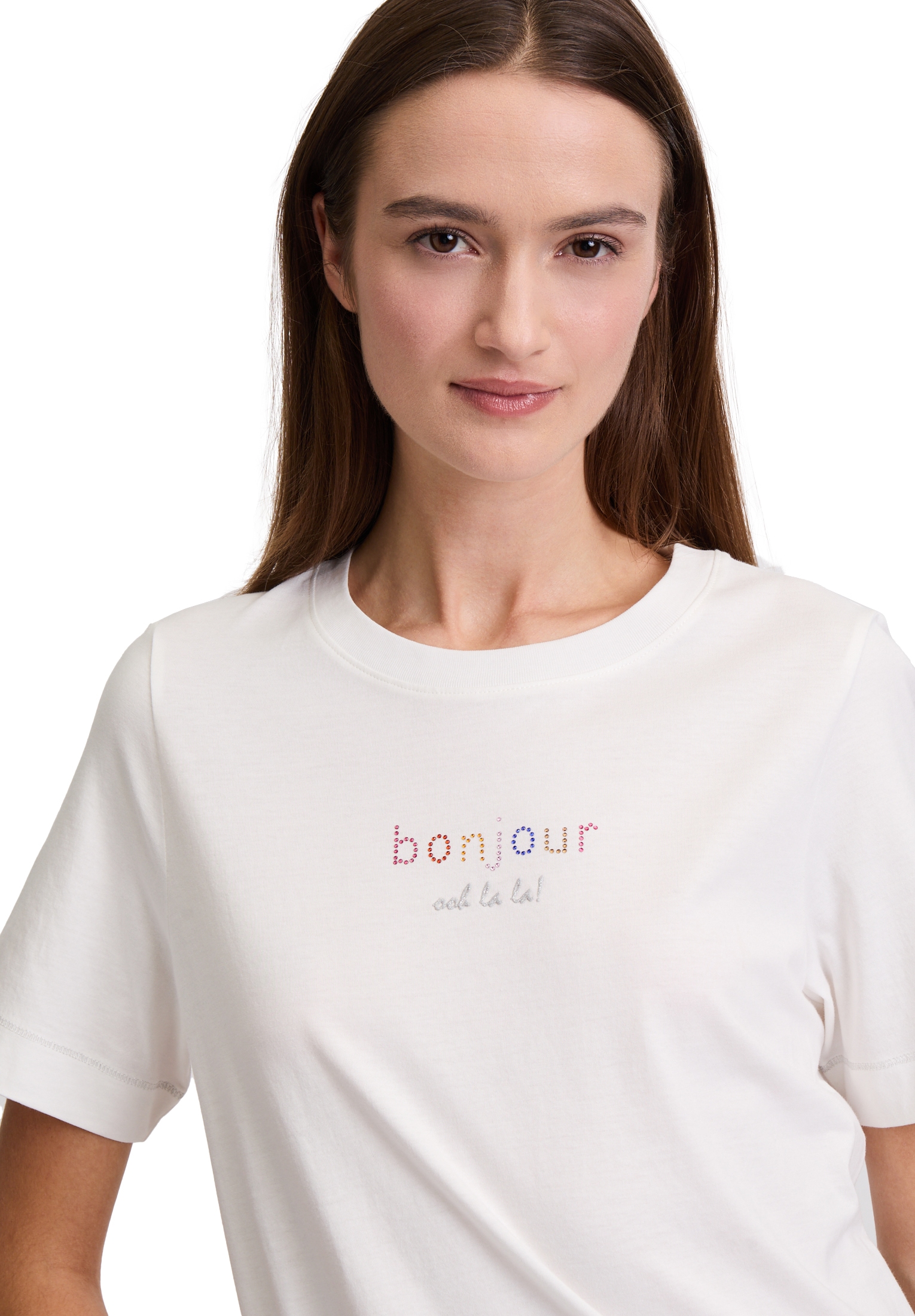 Cartoon Kurzarmshirt »Cartoon Damen Printshirt mit Rundhalsausschnitt«, (1 tlg.), Hotfix