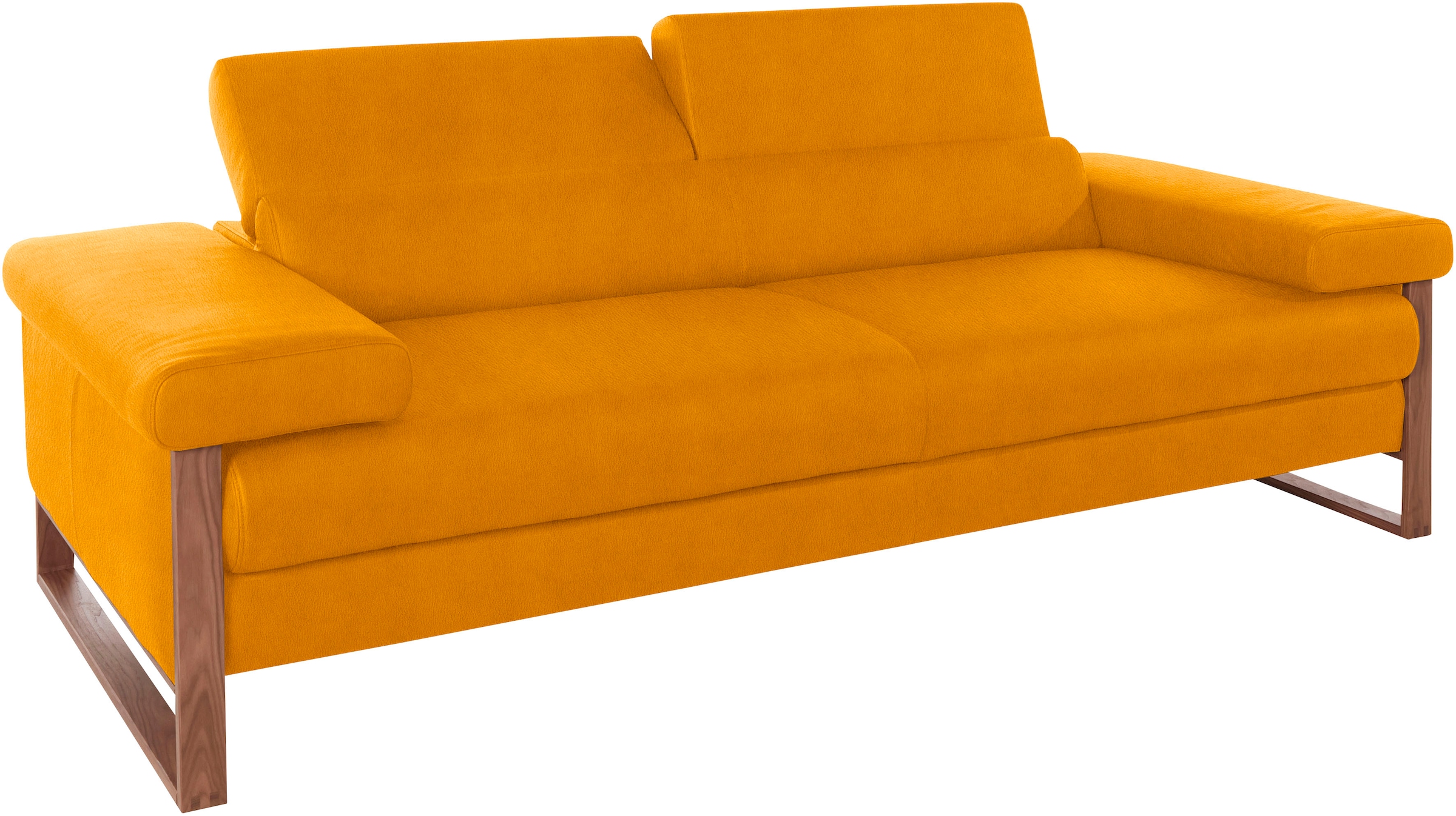 W.SCHILLIG 2,5-Sitzer »finn«, German Design Award 2016, Fußgestell Nussbaum natur, Breite 230 cm