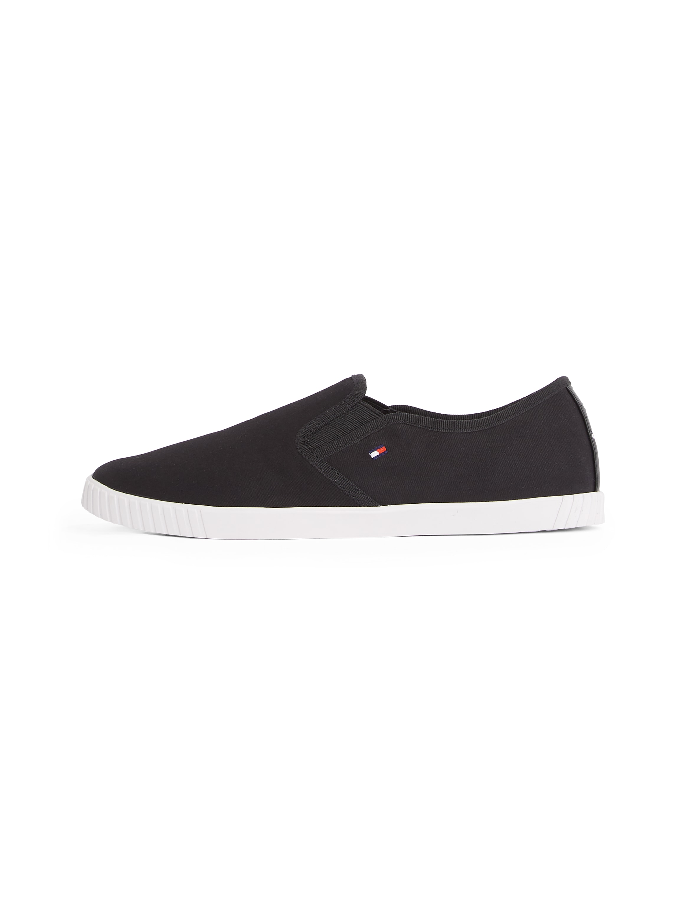 Tommy Hilfiger Slip-On Sneaker »CANVAS SLIP-ON SNEAKER«, Freizeitschuh, Schlüpfschuh, Slipper, Halbschuh, Flaggen-Stickerei