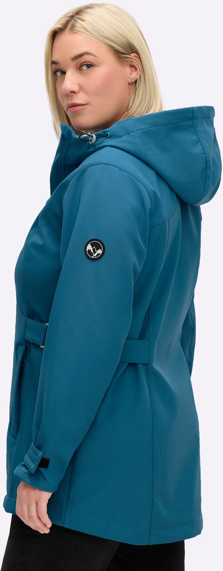 Sheego Softshelljacke, mit Kapuze