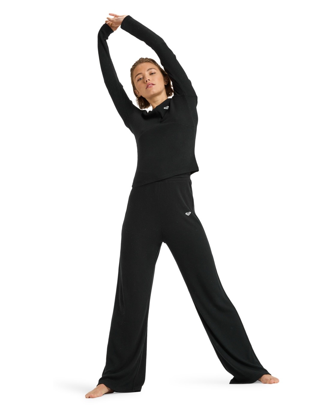 Roxy Sporthose "Rise & Vibe New Rib Wide Leg" günstig online kaufen