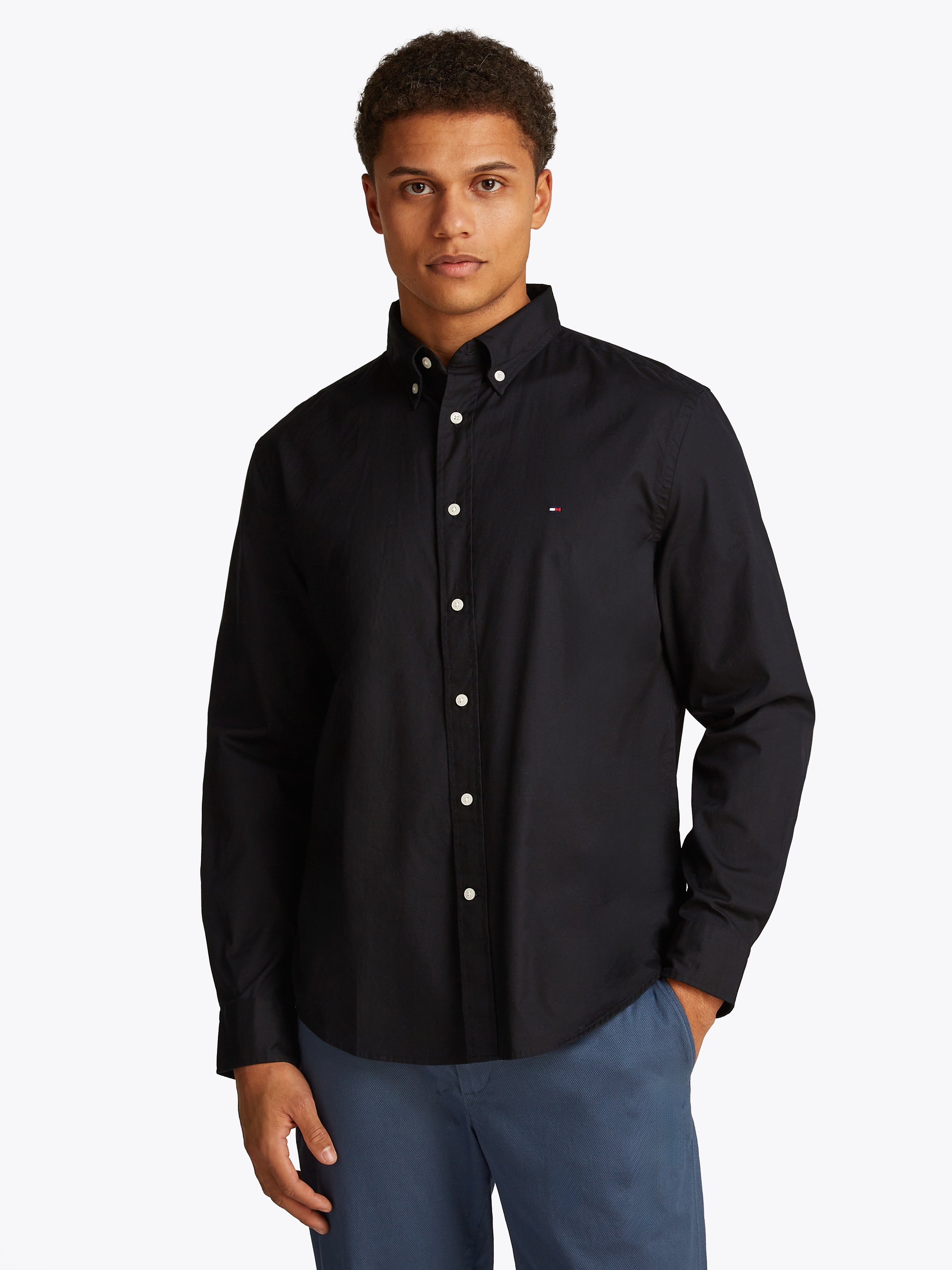 Tommy Hilfiger Langarmhemd "CORE FLEX POPLIN SOLID Regular Fit SHIRT" günstig online kaufen