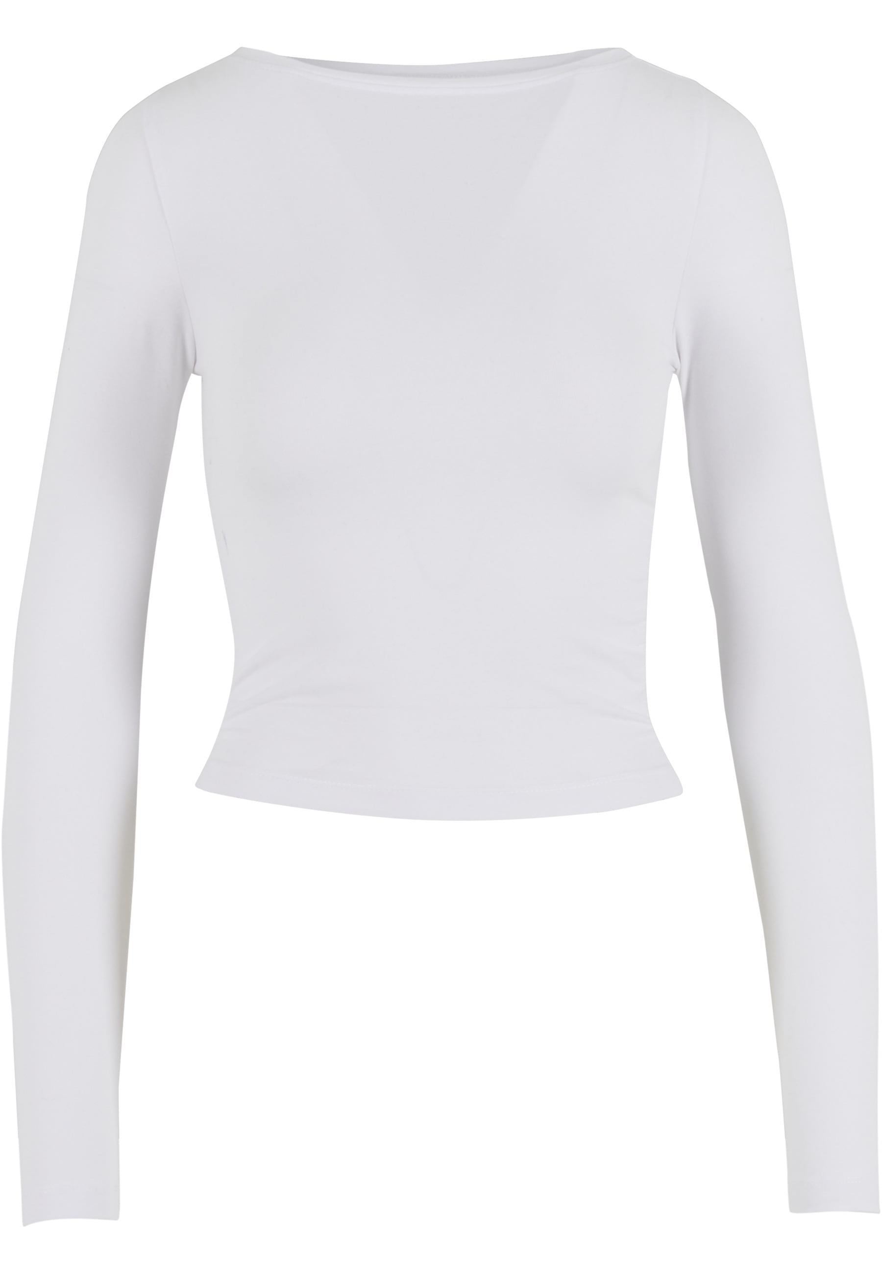 URBAN CLASSICS Longsleeve "Urban Classics Ladies Ruffled Super Slim Longsleeve 2-Pack" 1 Stk.