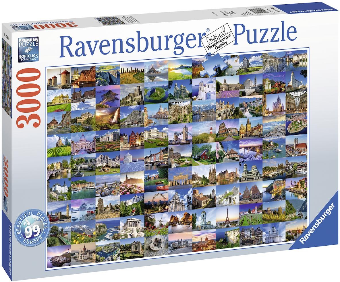 Ravensburger Puzzle »99 Beautiful Places in Europe«, Made in Germany