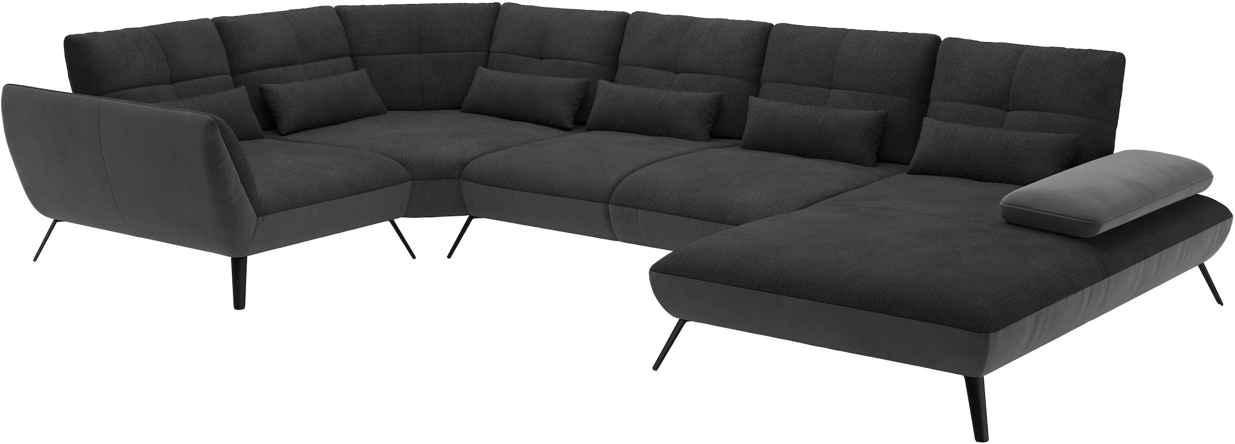 Places of Style Wohnlandschaft »Mikado U-Form«, inkl. Sitztiefenverstellung und Armteilverstellung
