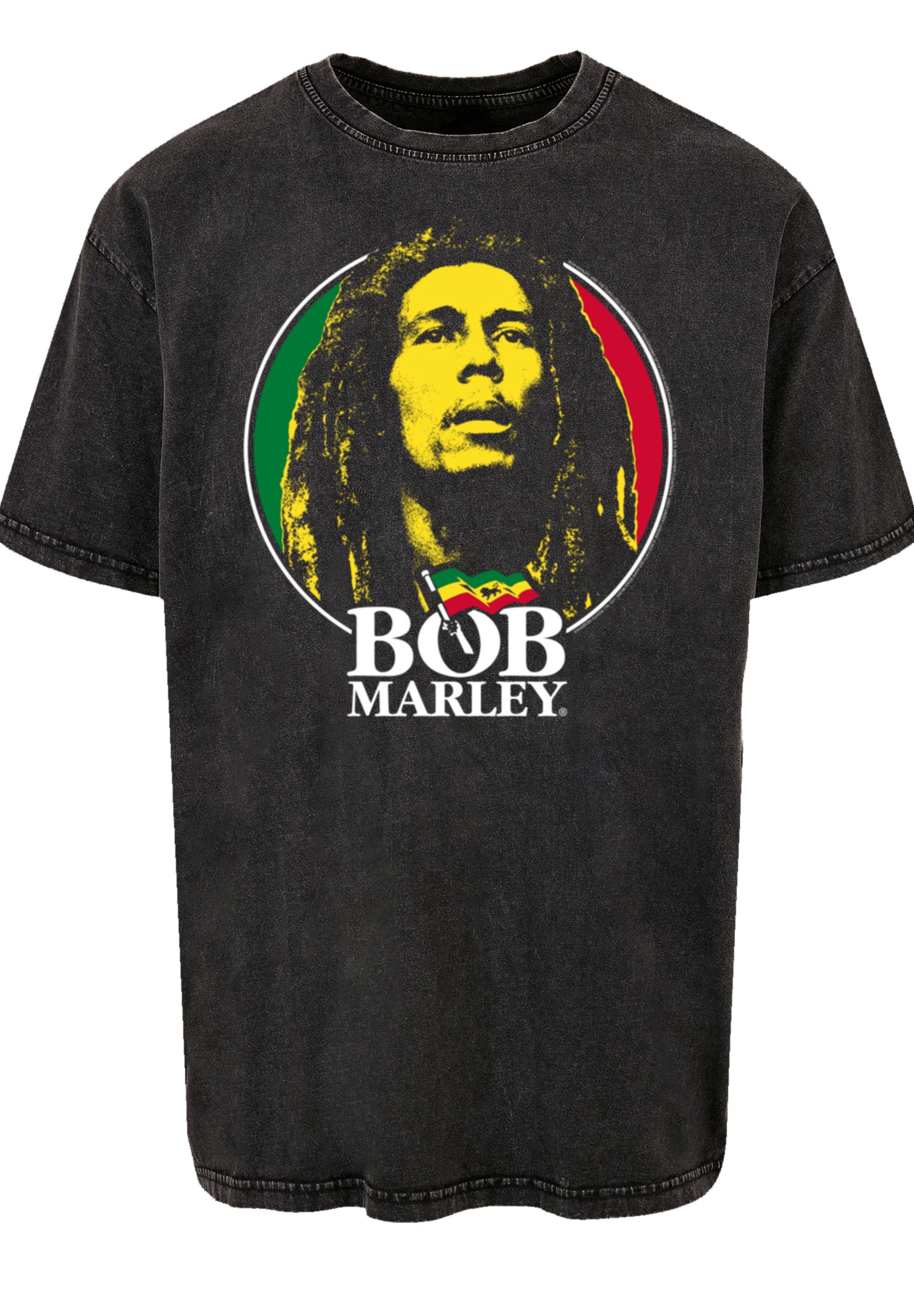 F4NT4STIC T-Shirt »Bob Marley Logo Badge Reggae Music«, Premium Qualität, Musik, By Rock Off