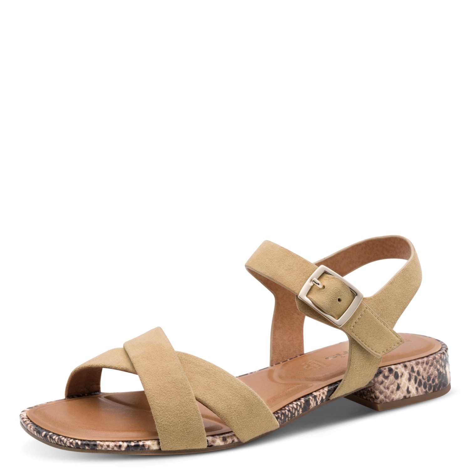 Tamaris Sandalette Blockabsatz, Sommerschuh, Riemchensandale mit Kreuzbandage