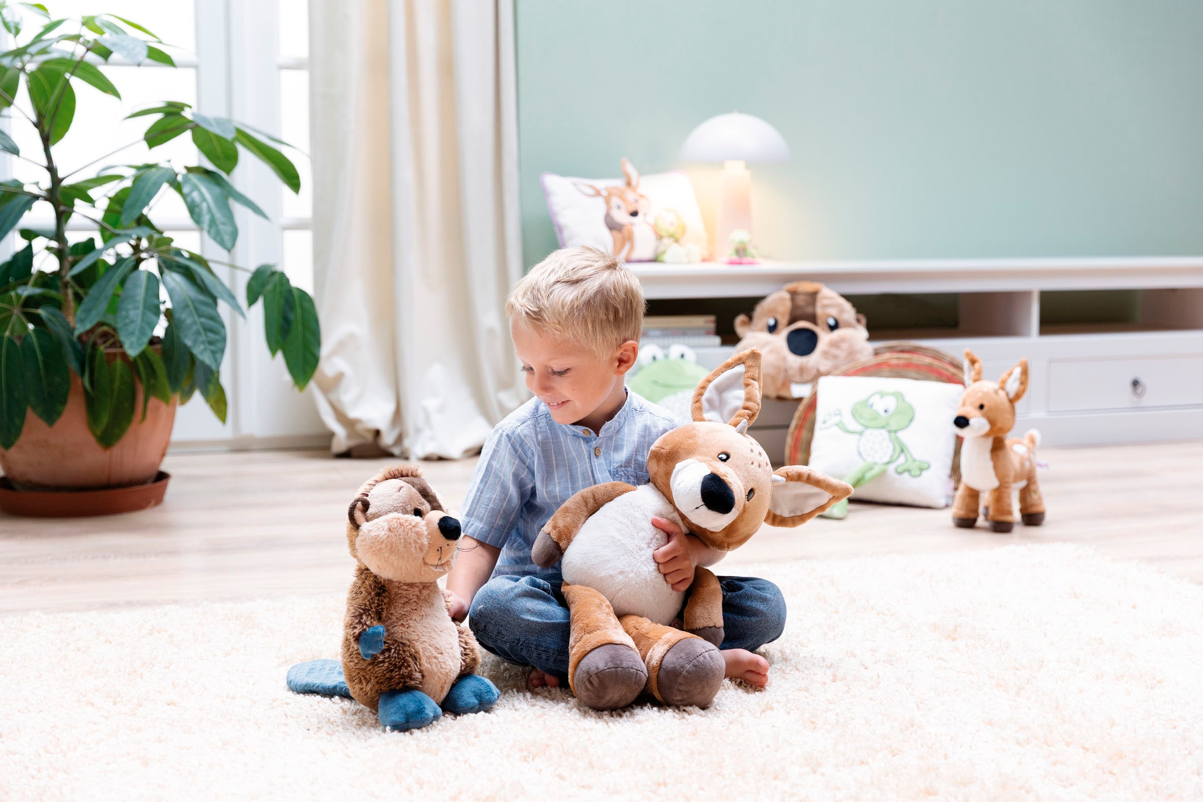 Nici Kuscheltier »Forest Friends, Biber Harry Woodsnacker, 45 cm schlenkernd«, schlenkernd; enthält recyceltes Material