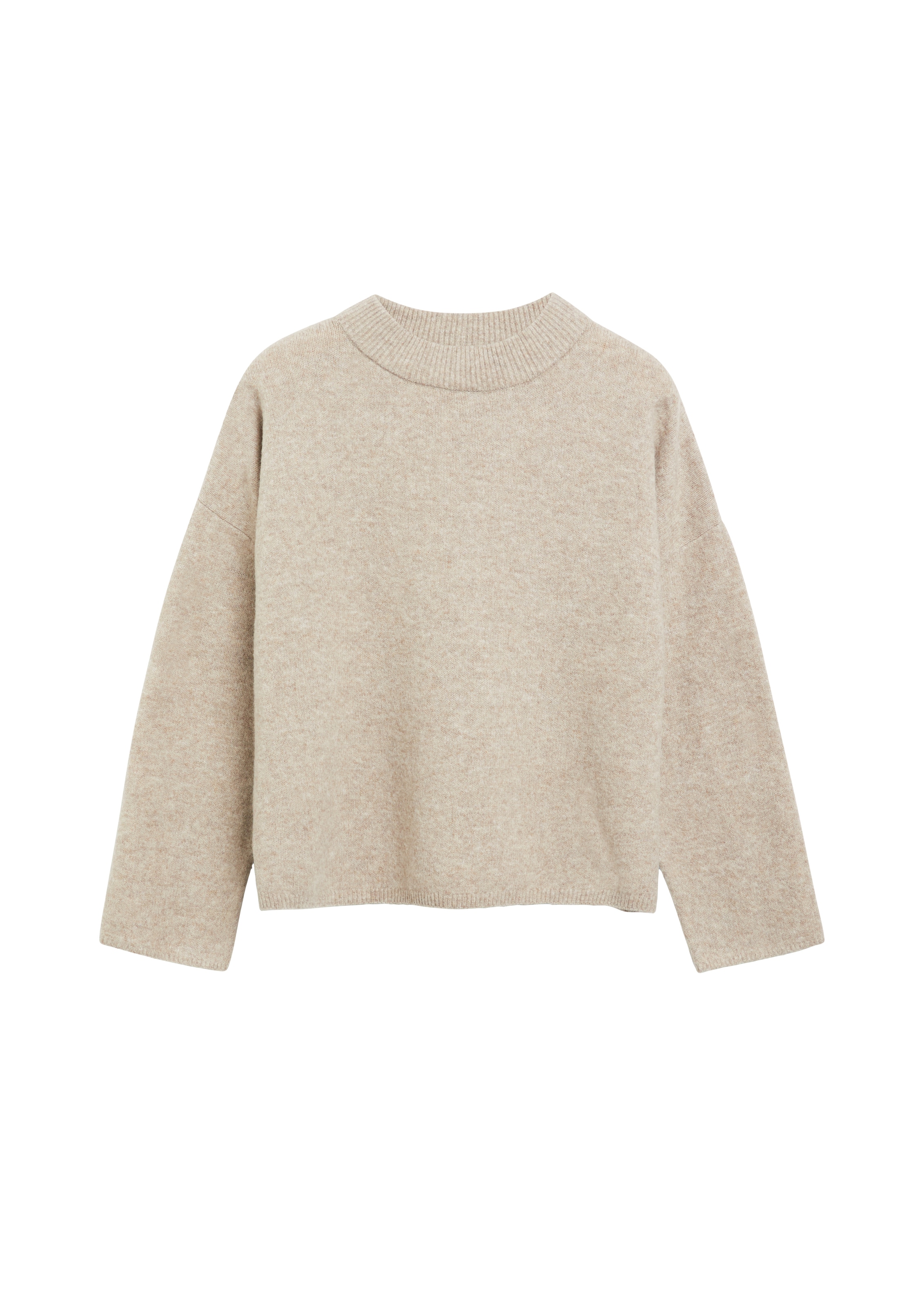 s.Oliver Strickpullover Langarmpullover mit Stehkragen / mit Wolle und Stretch