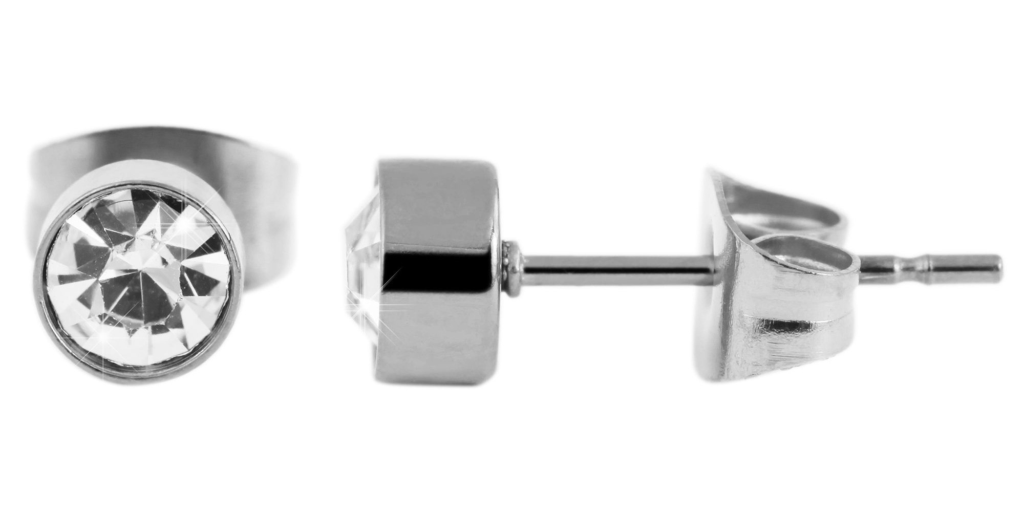 Adelia´s Paar Ohrhänger "Damen Ohrringe – Ohrstecker aus Edelstahl mit Zirk günstig online kaufen