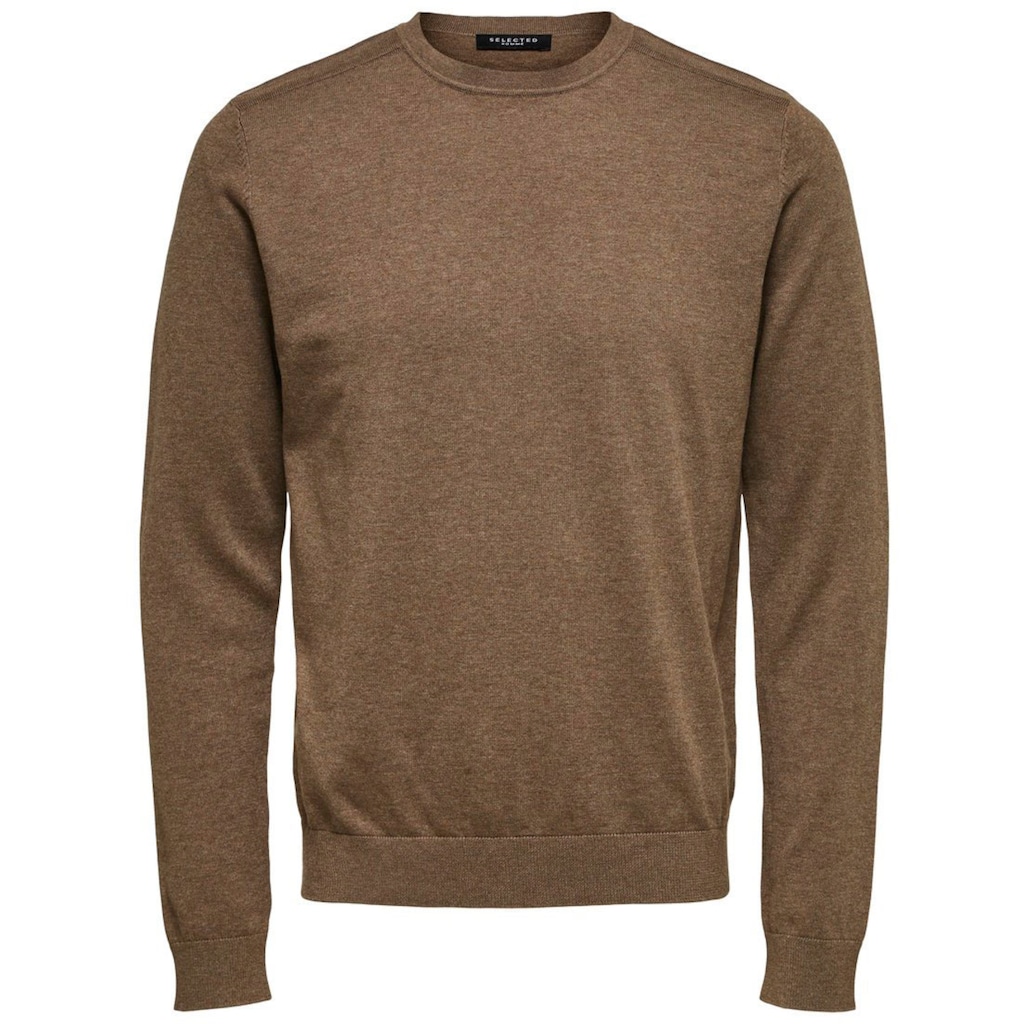 SELECTED HOMME Strickpullover »SLHBERG CREW NECK NOOS«