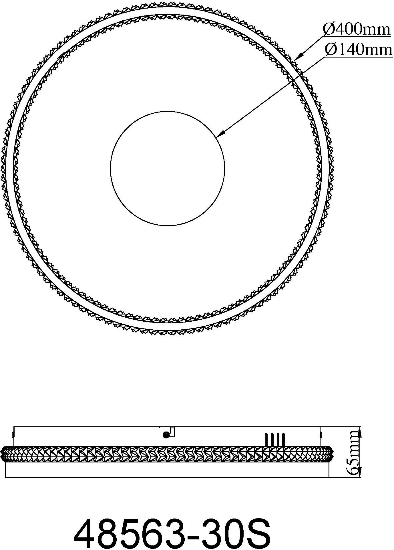GLOBO LIGHTING Deckenleuchte »SHIRLEY« LED-Modul 1 Stk. Deckenleuchte Sand, LED dimmbar, 3D-Kristalle, Fernbedienung