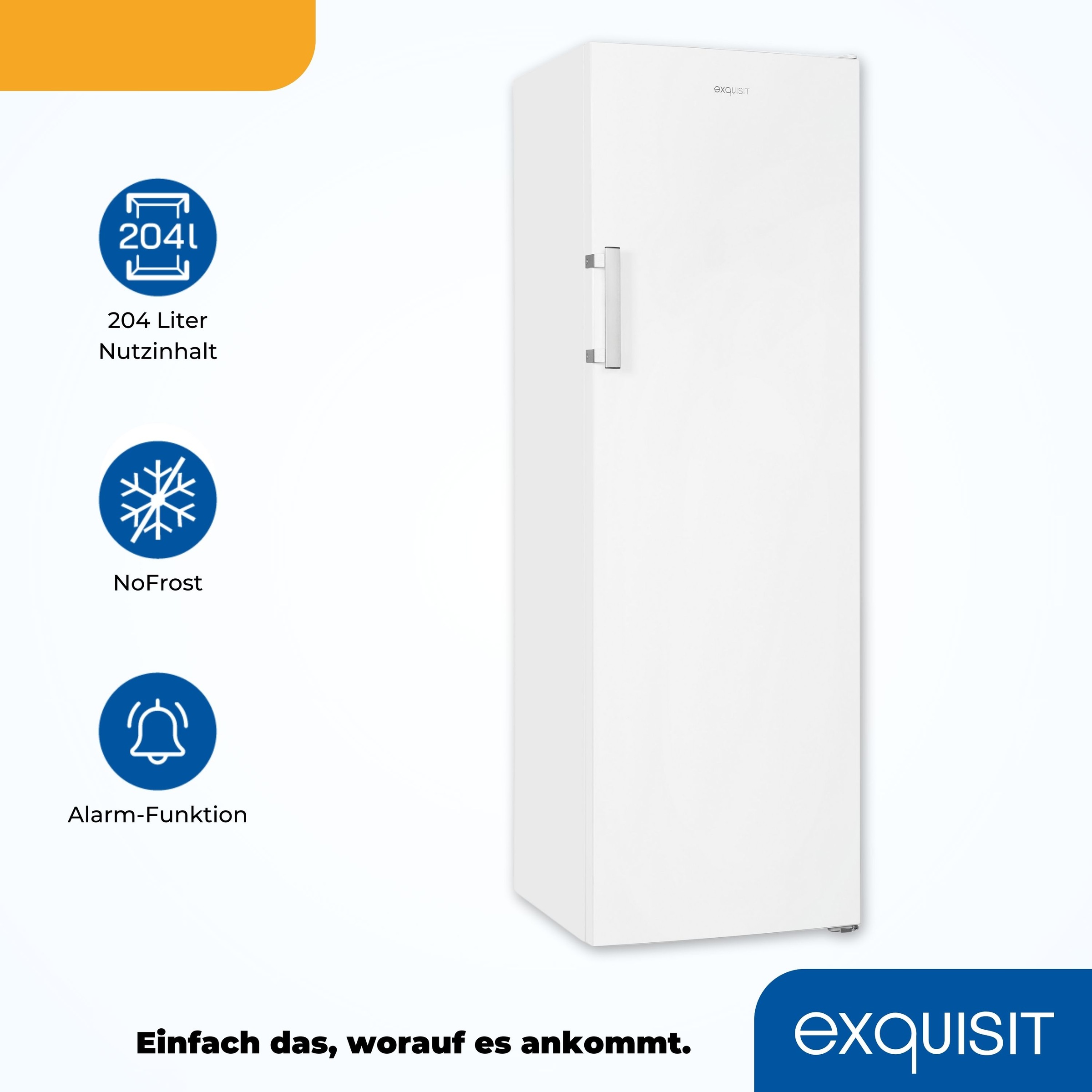 exquisit Gefrierschrank »GS271--H-O40E weiss«, 171 cm hoch, 54 cm breit, Digitale Kontrolle