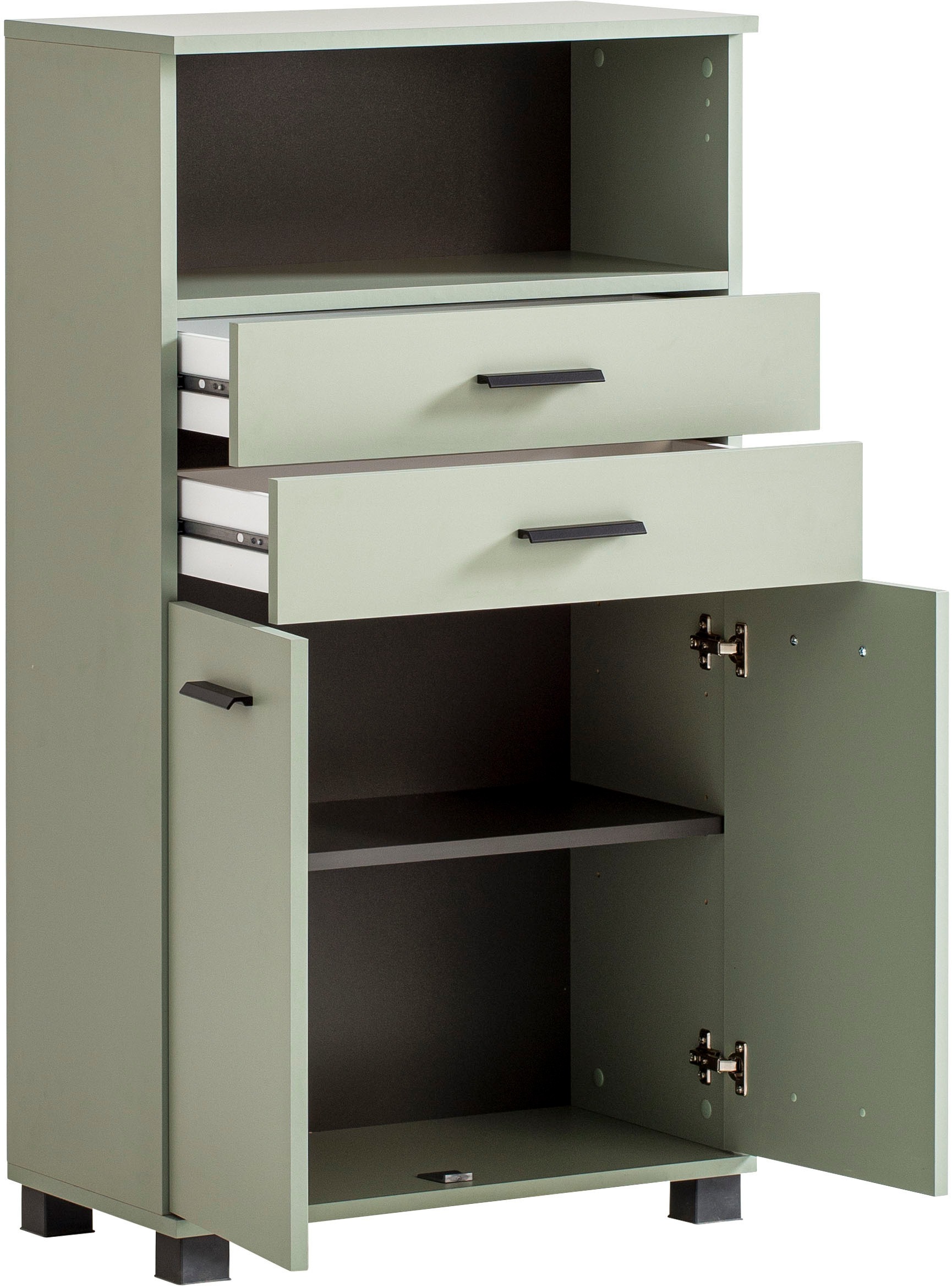 Thumbnail - welltime Midischrank "Palermo, Breite 60 cm made in Germany", Metallbeschläge