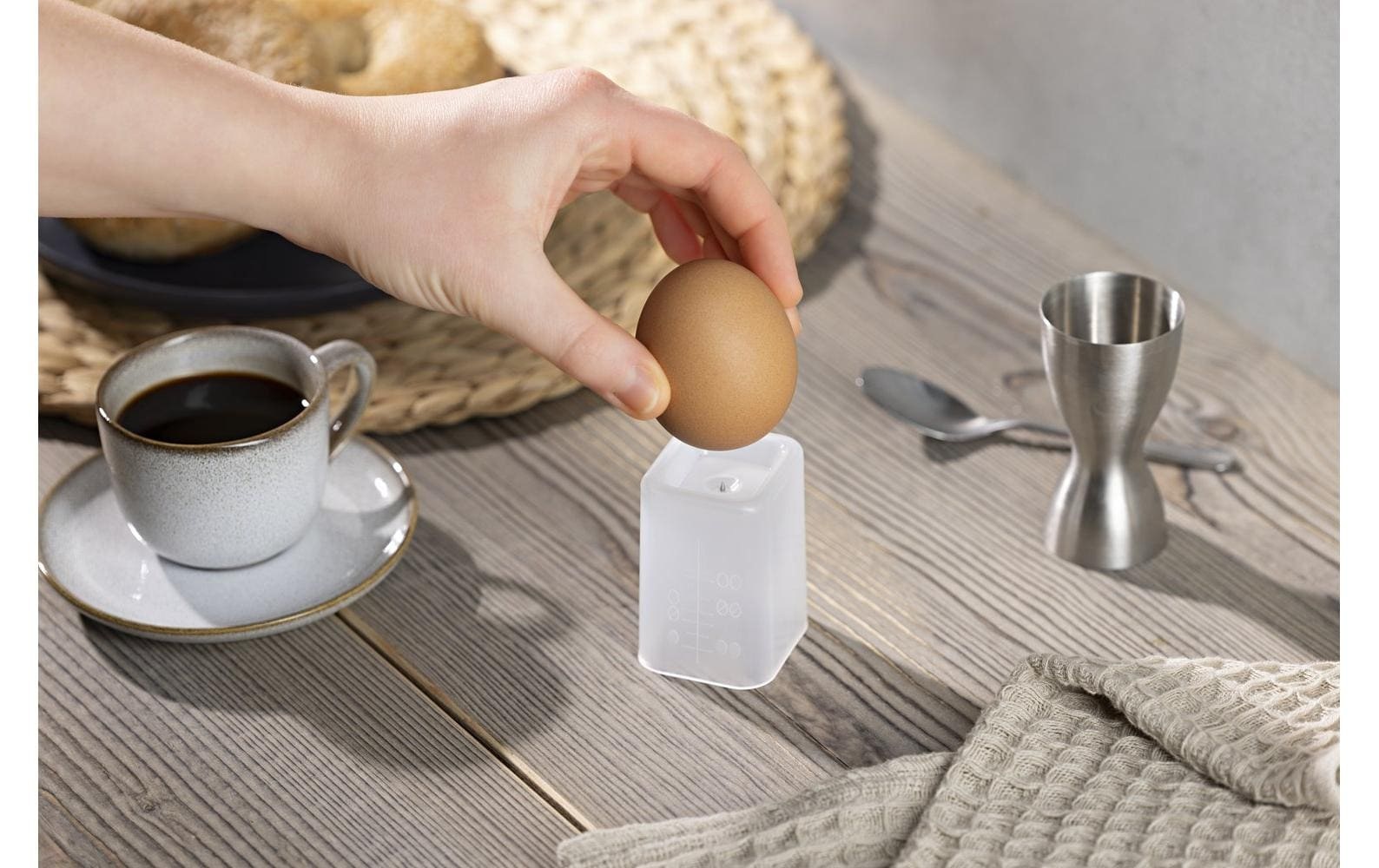 GOURMETmaxx Eierkocher »Kompakt 2.0 250 W« für 2 Stk. Eier 250 W Kompakter Design-Eierkocher für zwei Frühstückseier